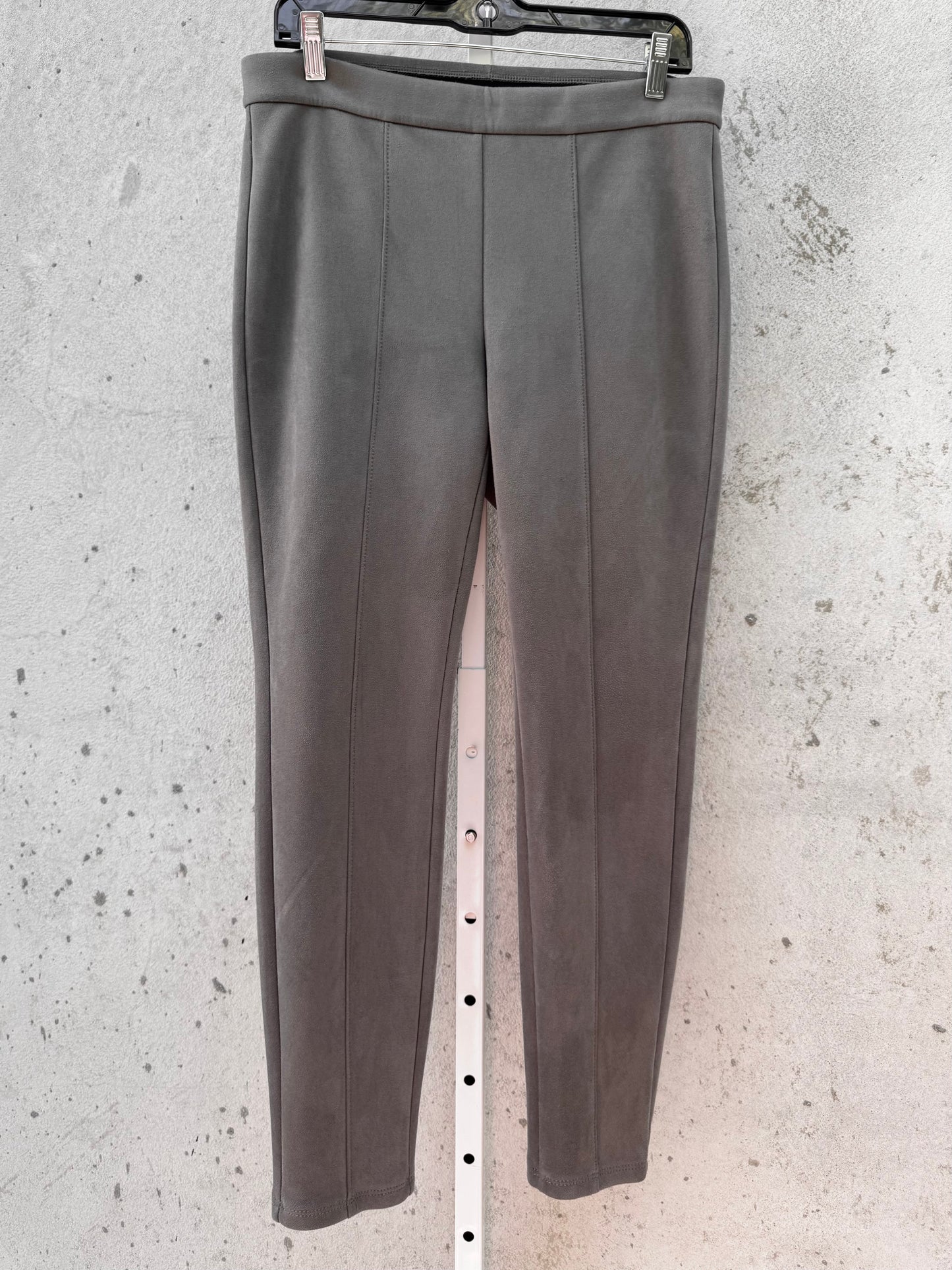 Gray Faux-Suede Pants
