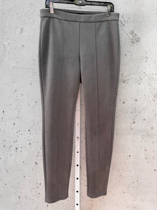 Gray Faux-Suede Pants