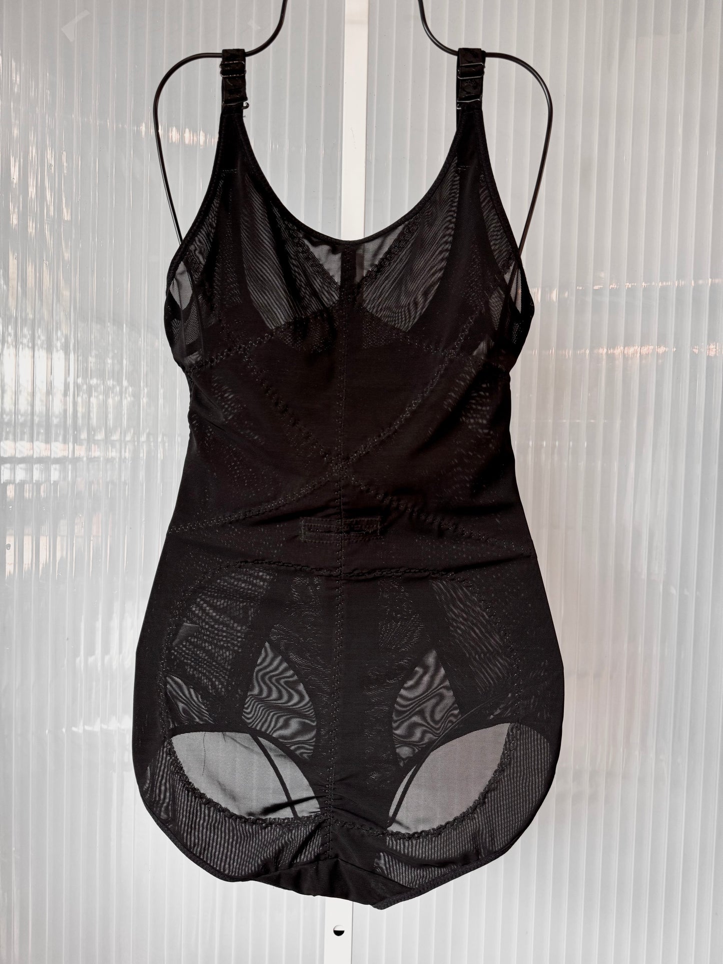 2010s Black Lace Shapewear Bodysuit