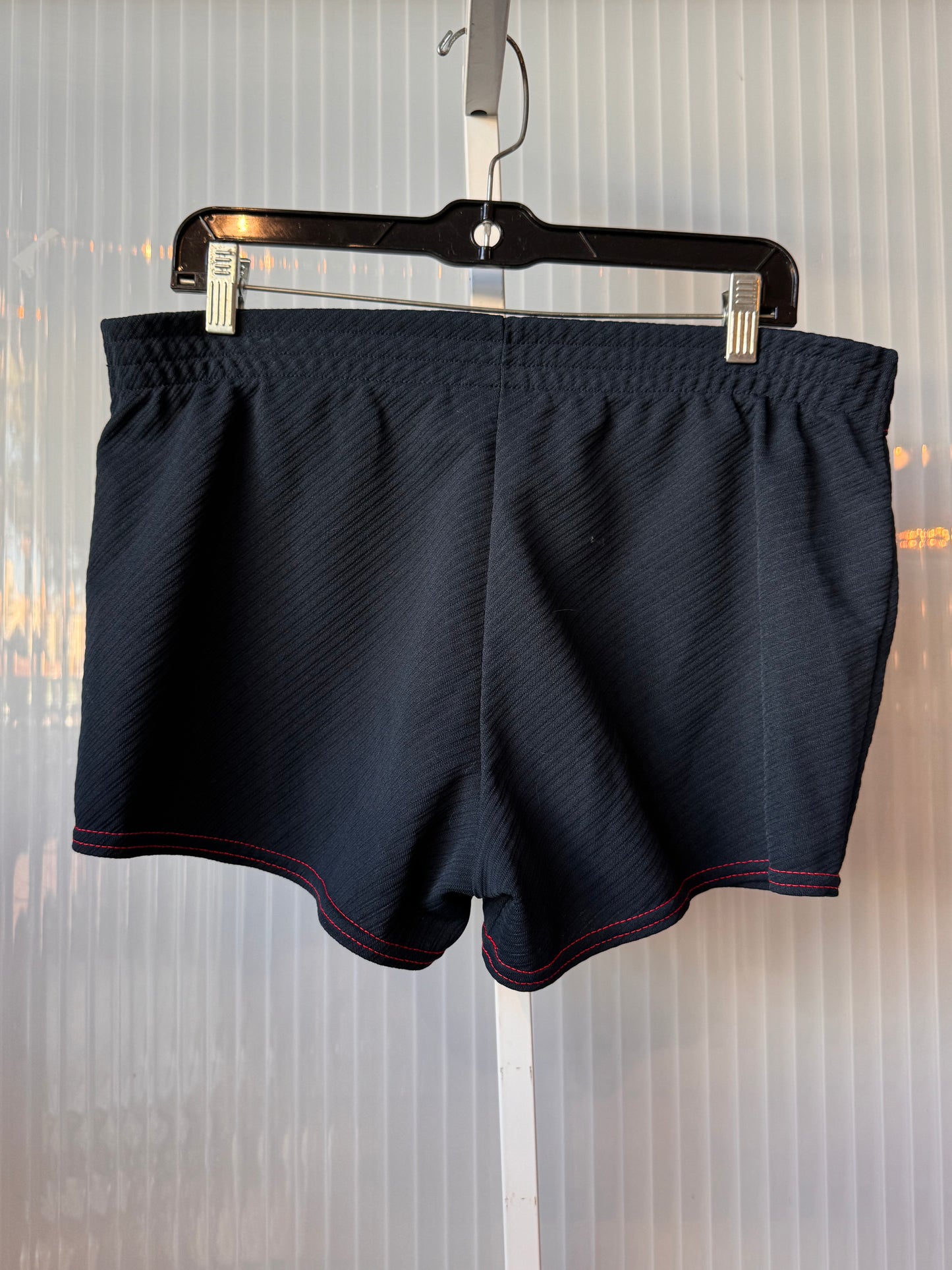 1970s Navy Textured Shorts w/ Red Stitching