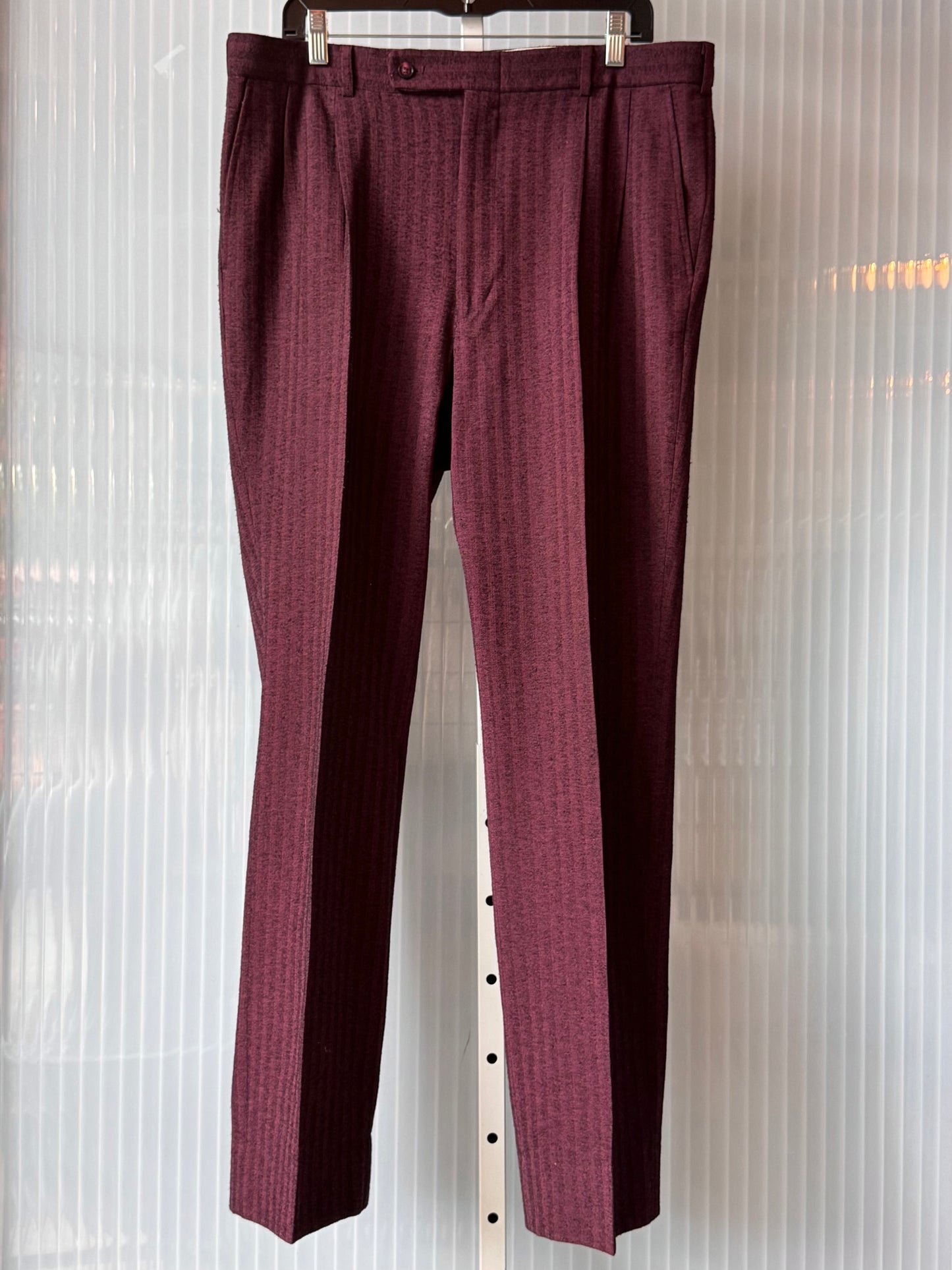 1990s Purple & Black Striped Suit Set