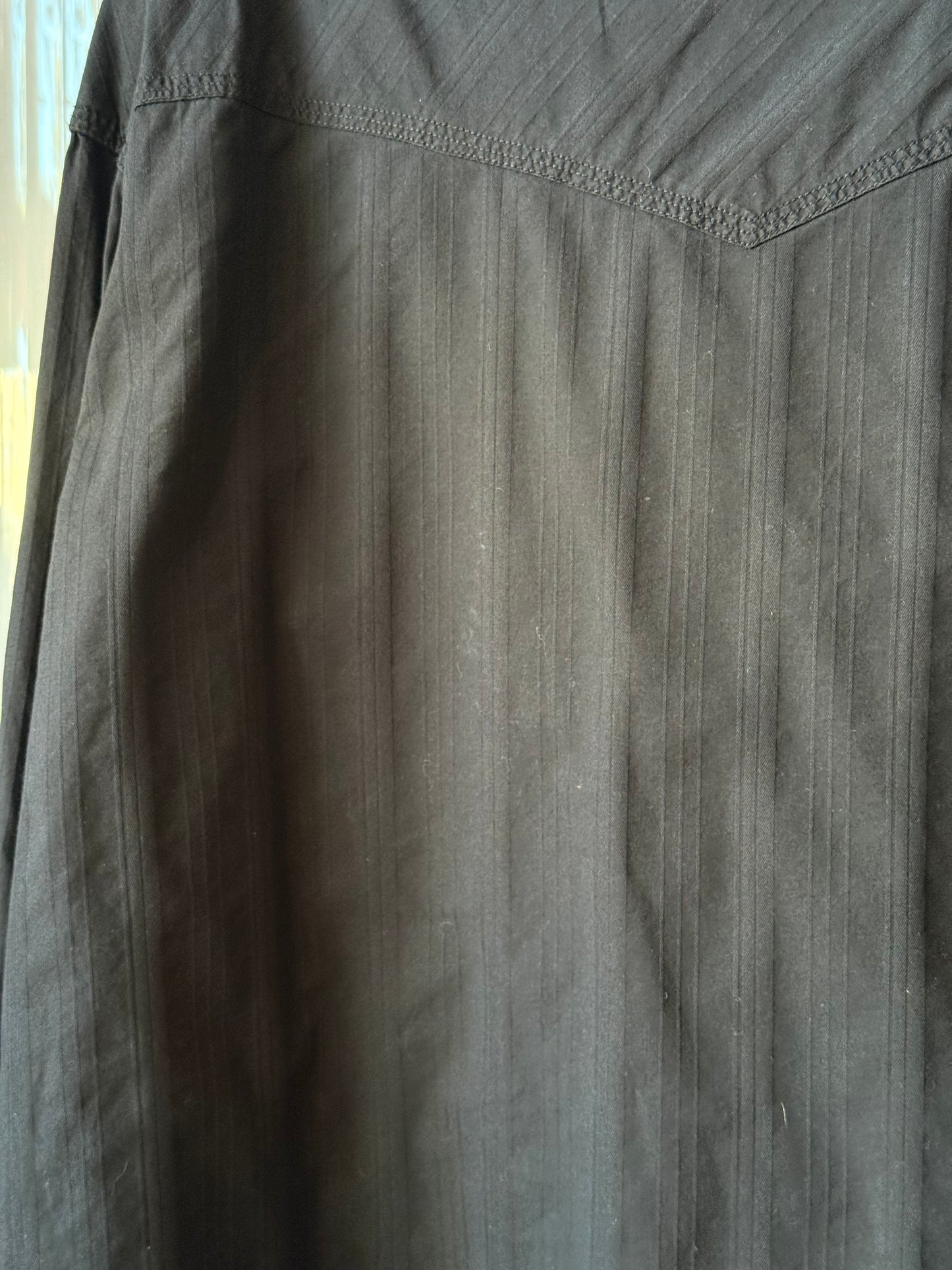 Black Western Style Snap-Up Larry Mahan Shirt