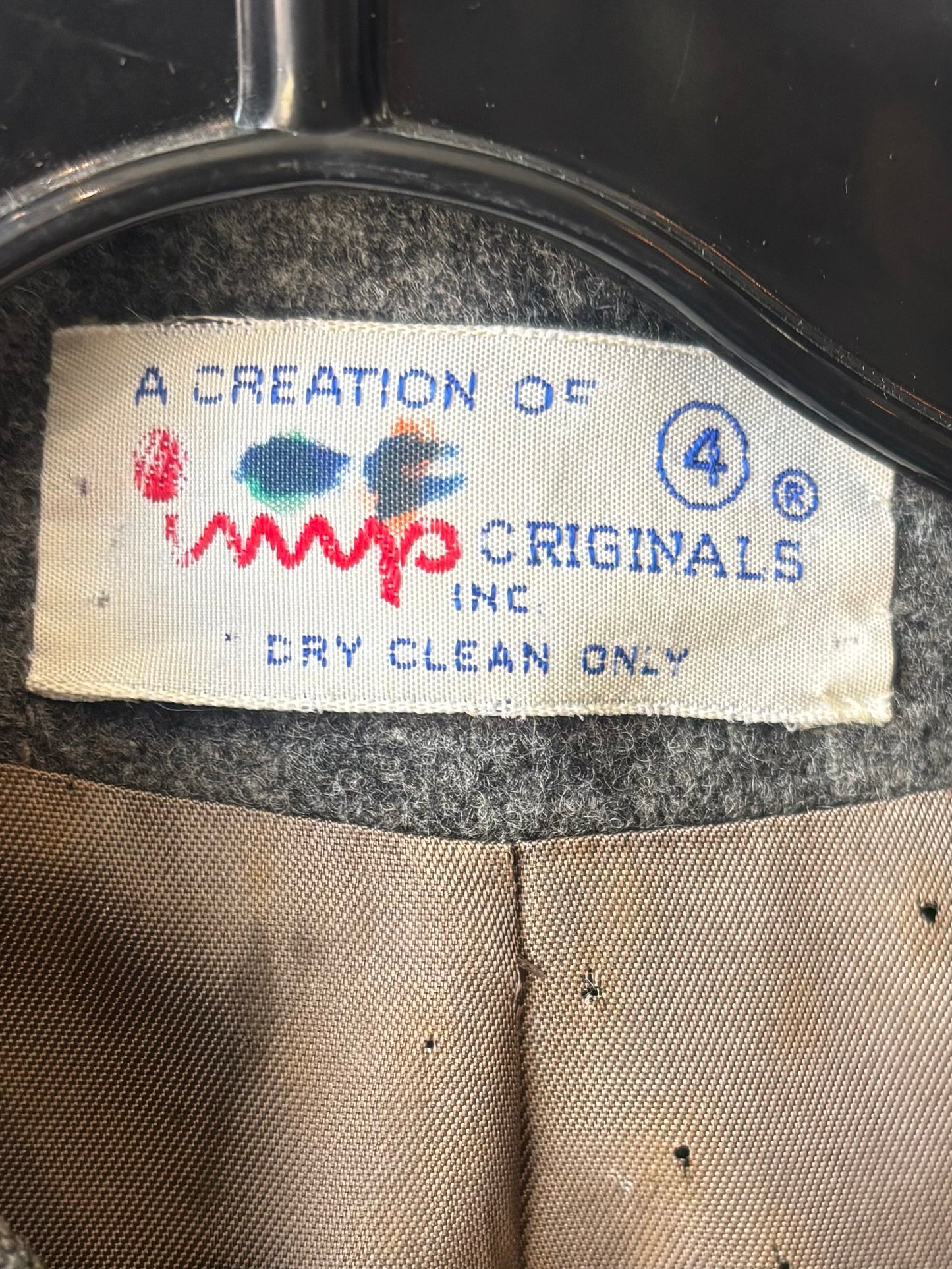 1960s Gray Wool Childrens Blazer