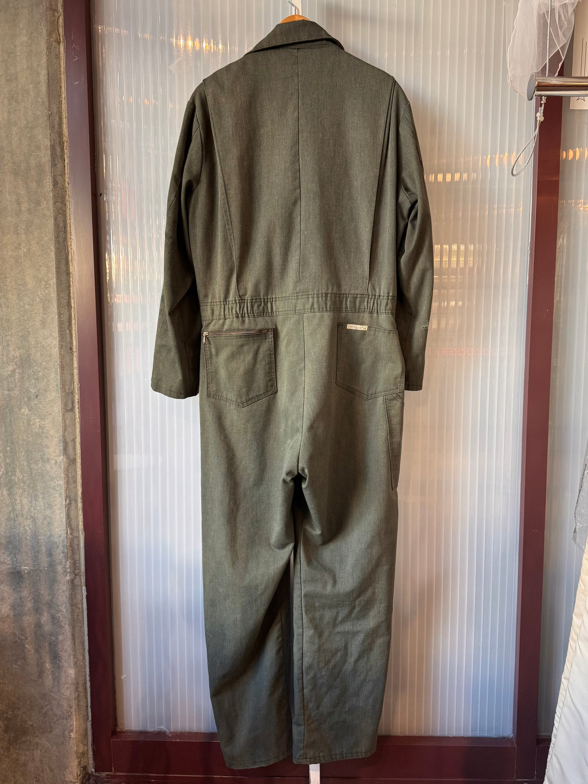 1970s? Green Workwear Jumpsuit