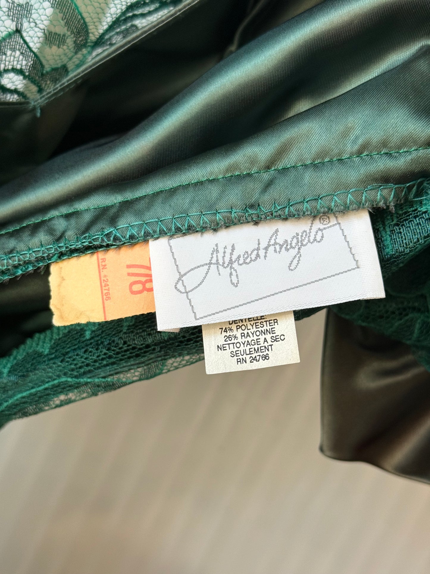 1980s Teal Prom Dress w/ Bows