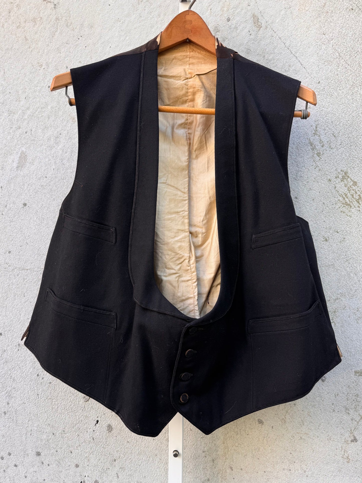 Edwardian Era Black Tailcoat Vest & Pants Set
