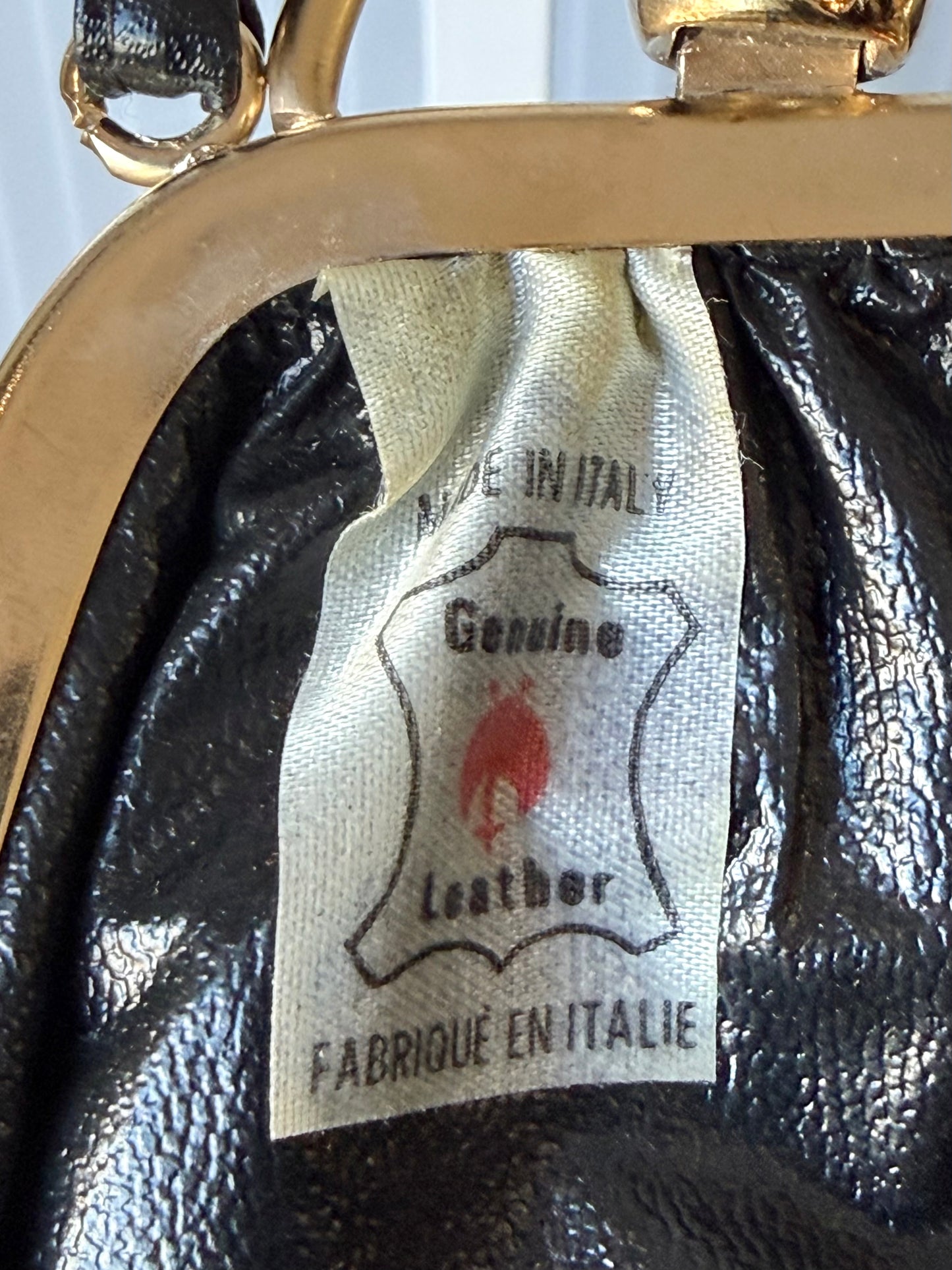 Black Italian Suede Pouch