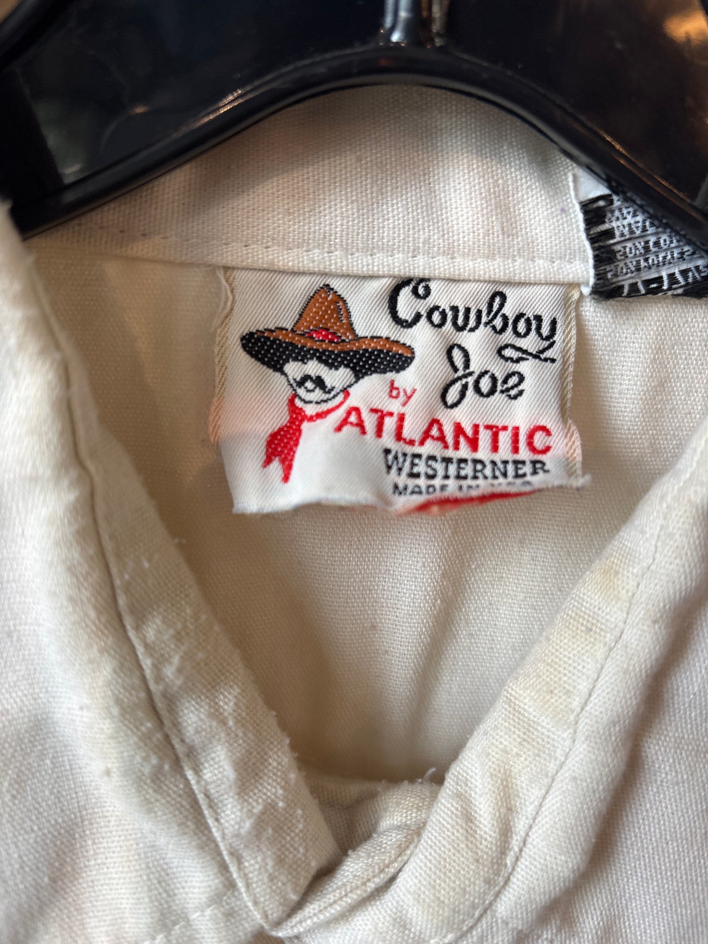 1970s Cream Embroidered Western Shirt