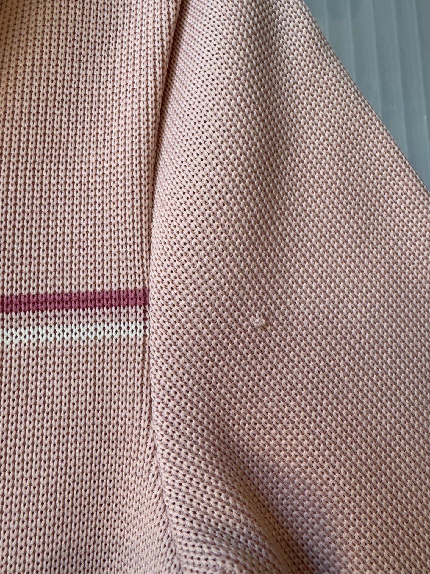 1970s Pink Short-Sleeve Knit Fit & Flare Dress