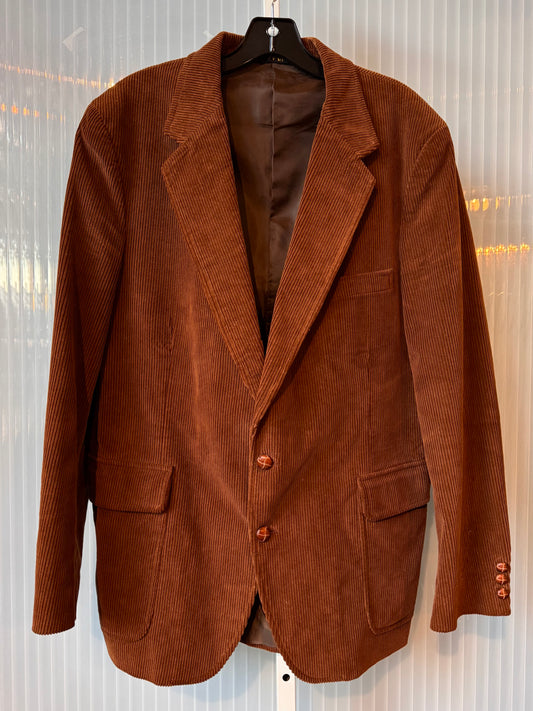 1980s Copper Penny Brown Corduroy Blazer