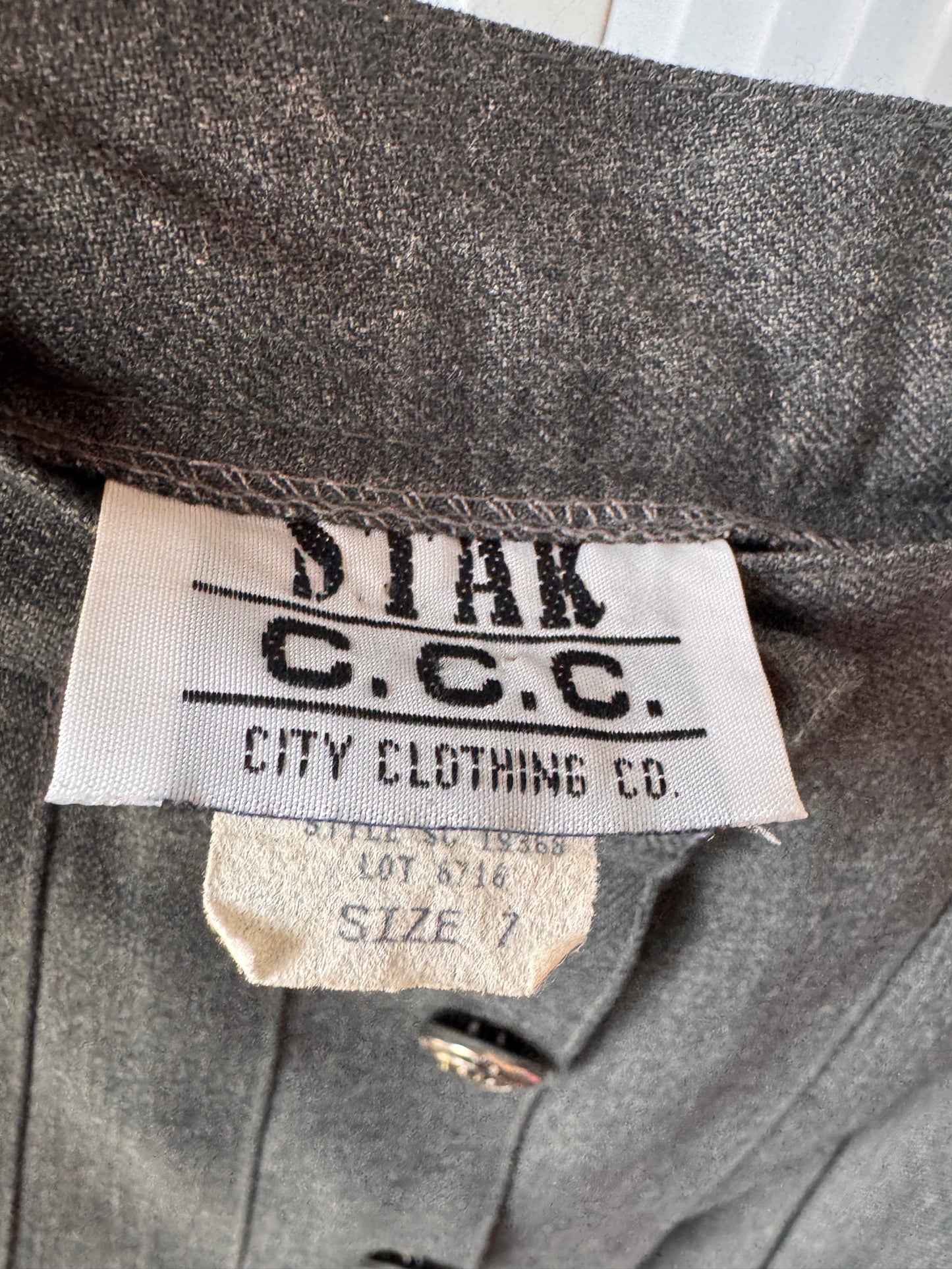 1990s Gray Button-Front Pleated Skirt