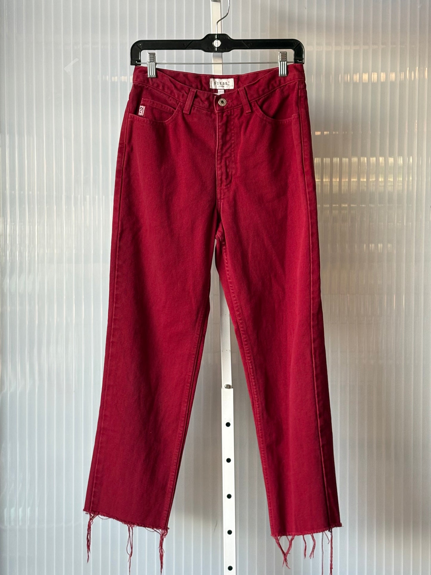 1980s Guess Burgundy Taper Leg Jeans