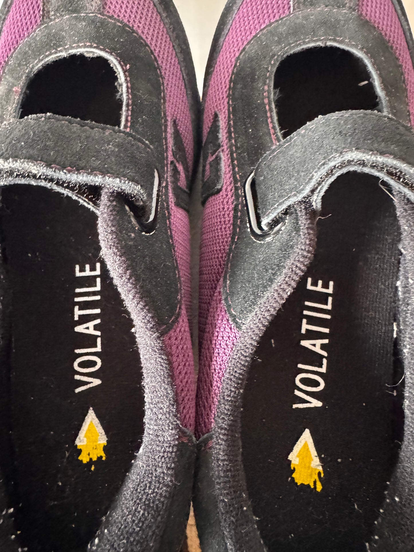 Y2K Volatile Dedication Black & Purple Platform Sneakers