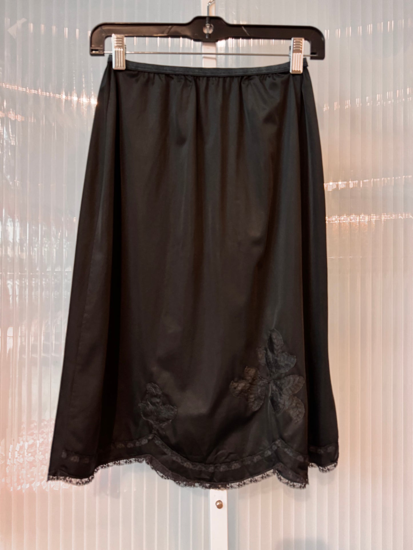 1960s Black Skirt Slip