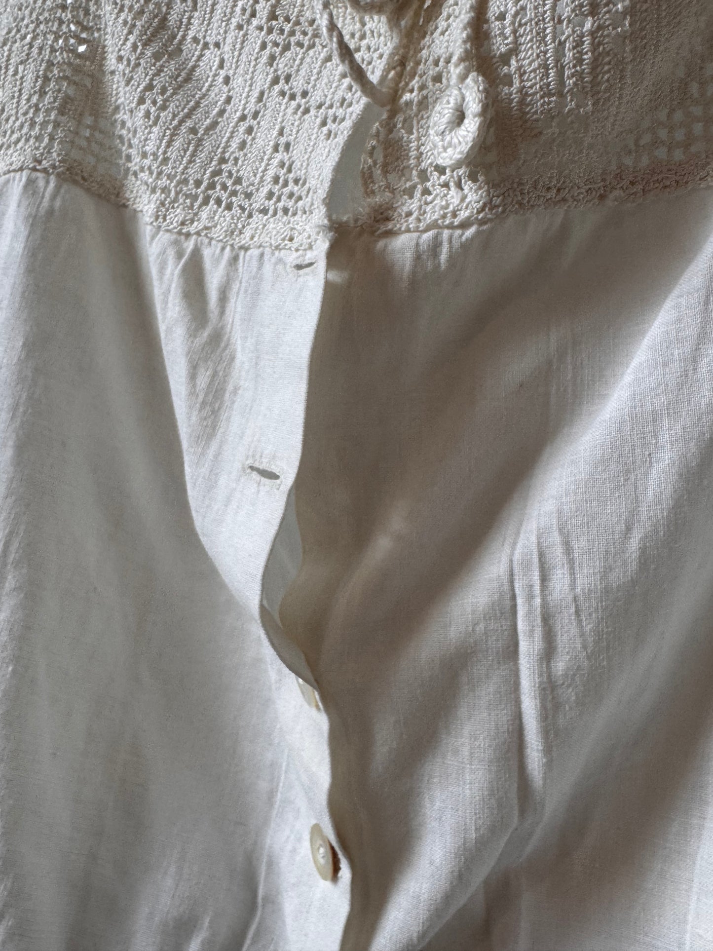 Edwardian White Ecru Lace Corset Cover / Camisole