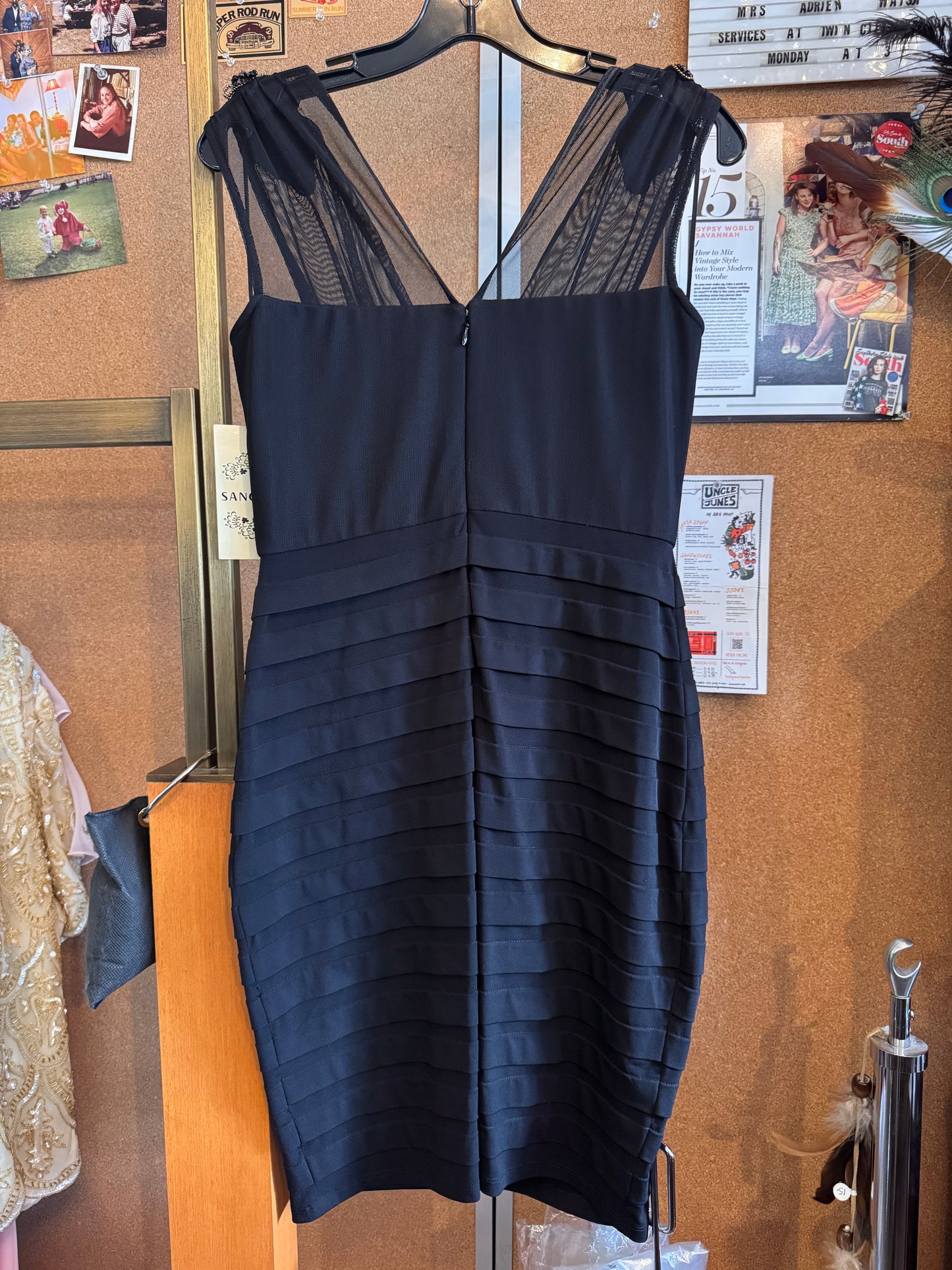2010s Beaded Mesh Sheath Dress