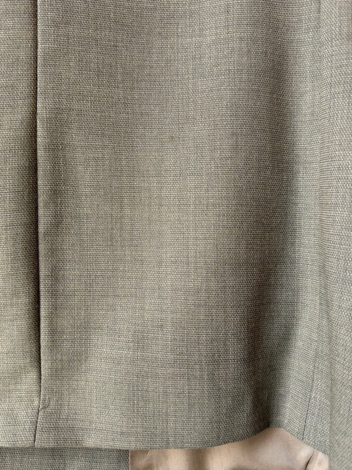 1990s Sage Green Wool Blazer & Pants Suit Set