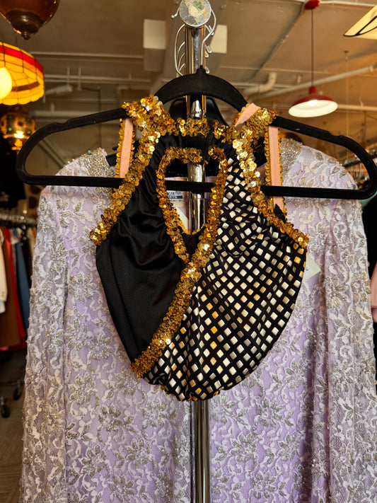 Black & Gold Dance Top