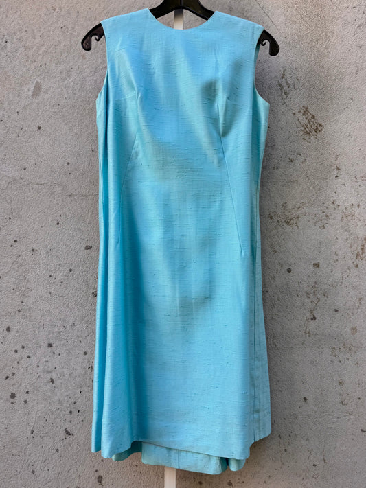 1960s Blue Sheath Dress