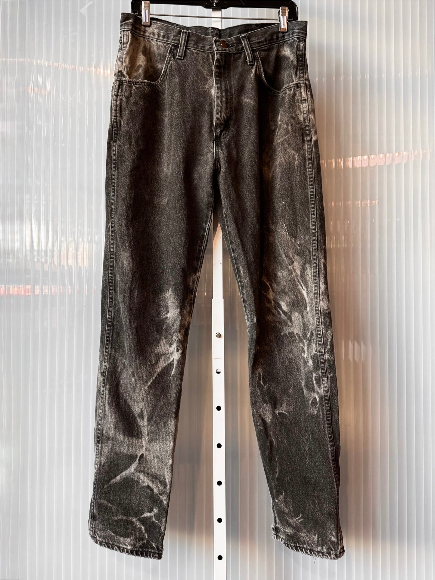 1990s Rustler Black Acid Wash Jeans