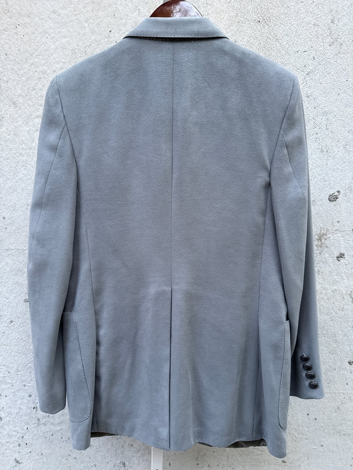 1970s Lanvin Grey Suede Suit Jacket