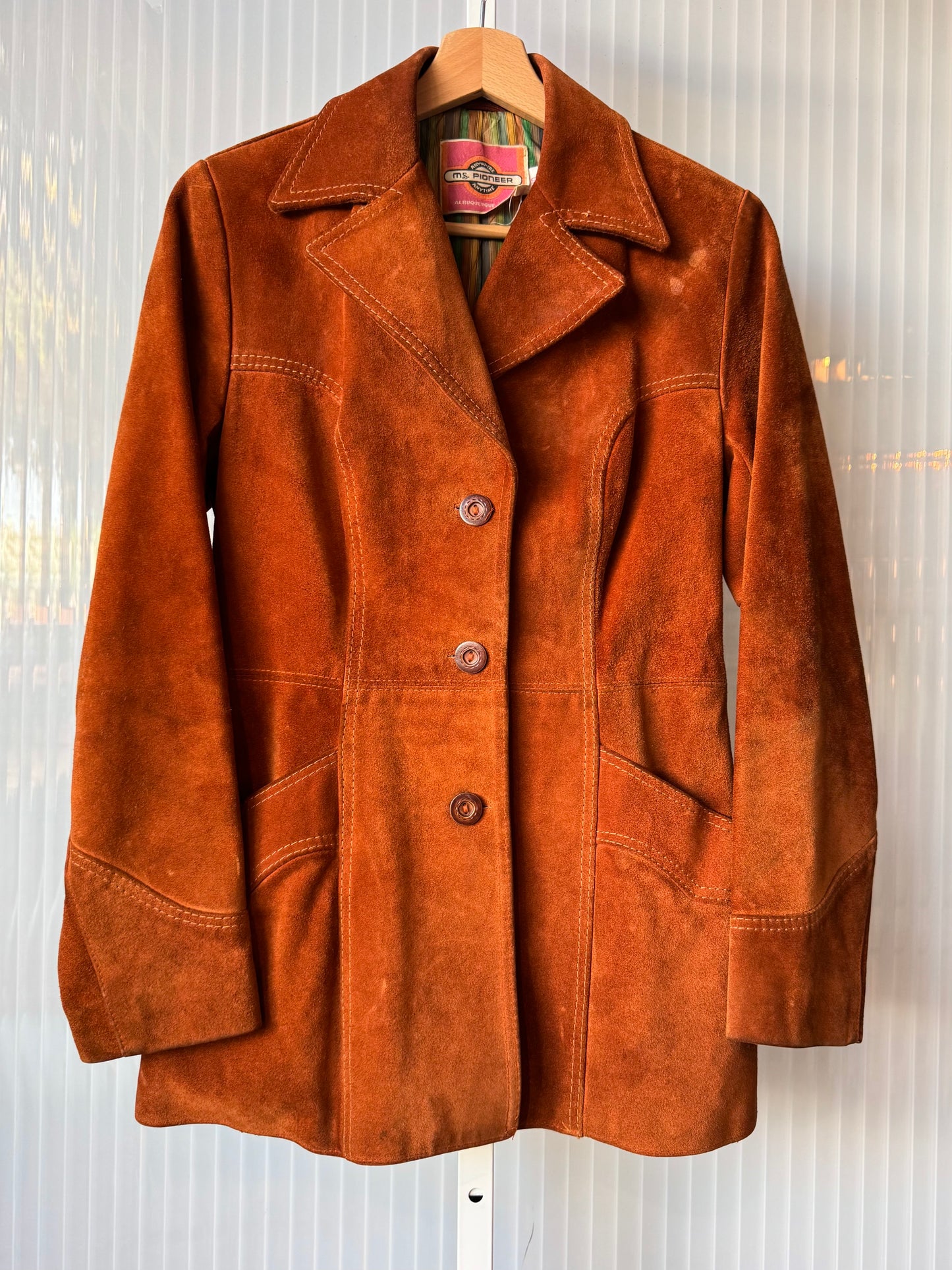 1970s Warm Brown Suede Western Jacket