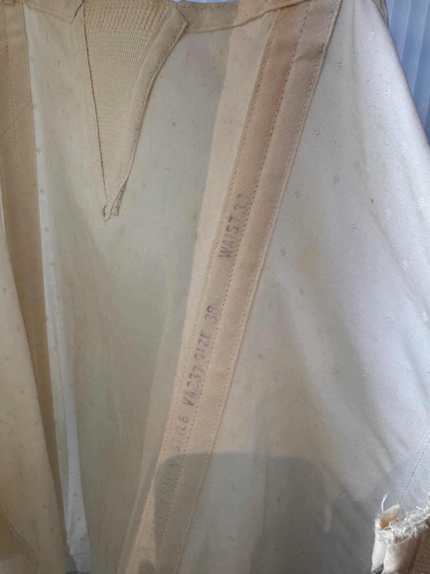 1950s Off White Corselette Girdle