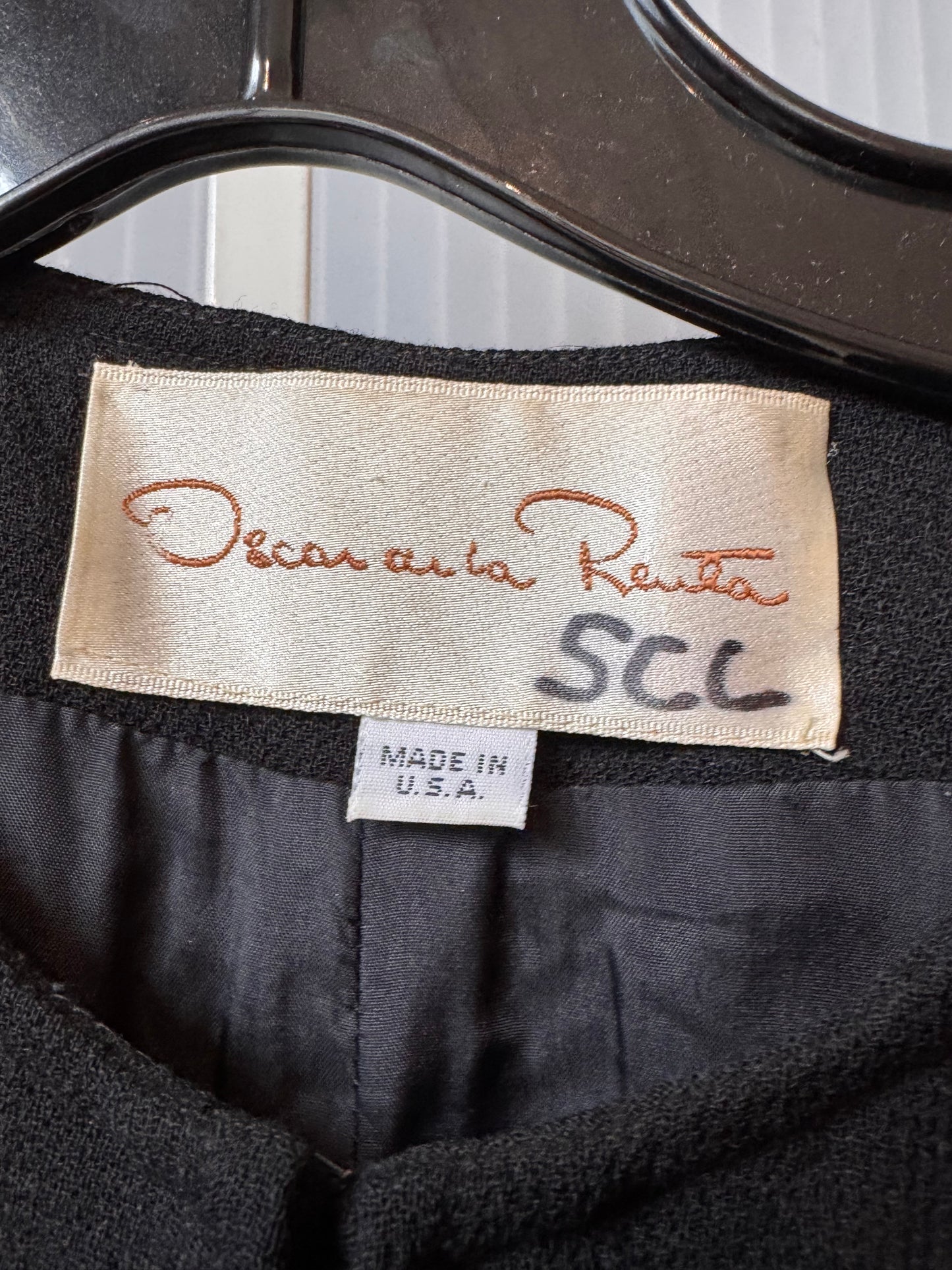 1990s Black Oscar de la Renta Dress