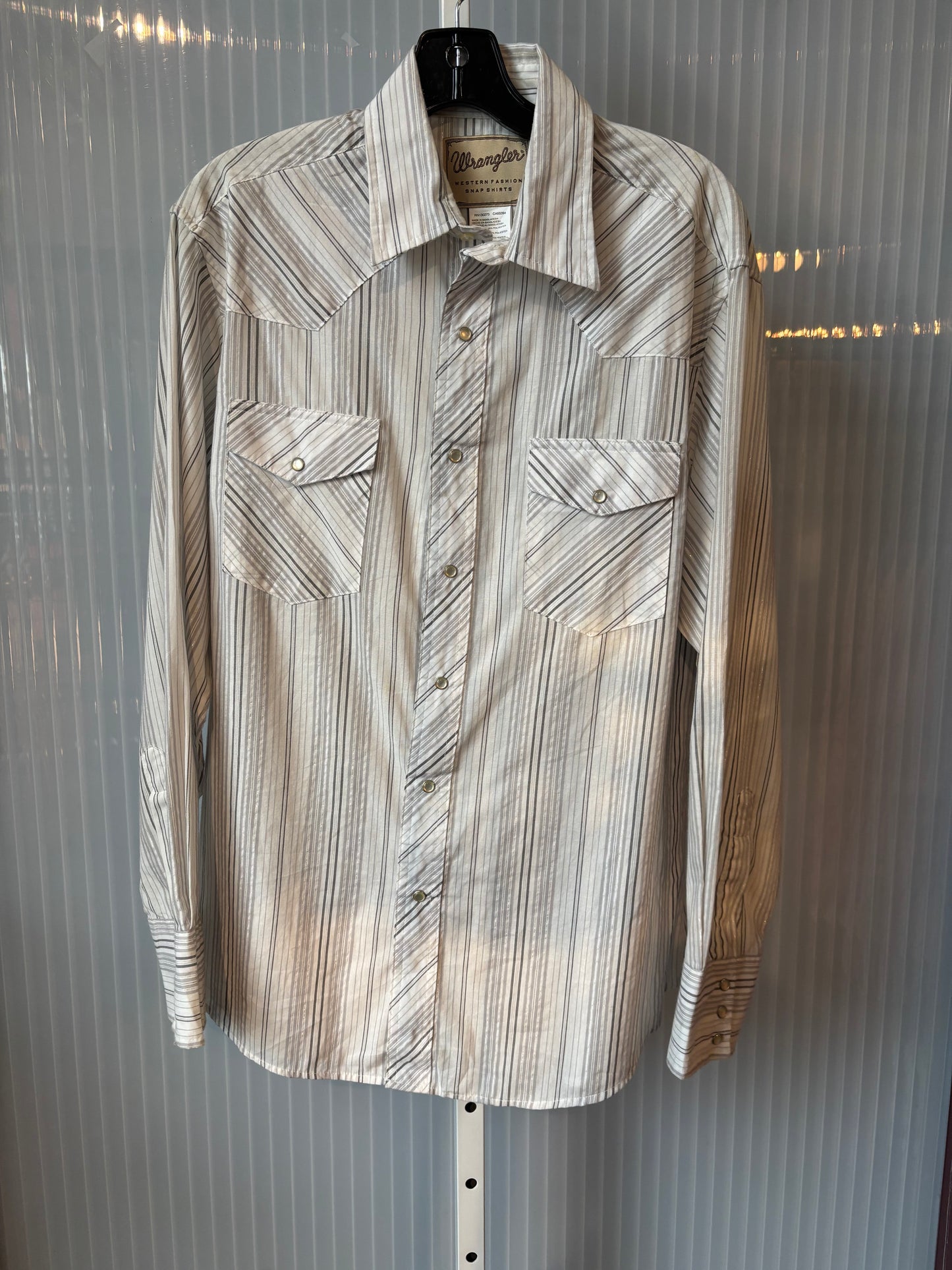 Wrangler White & Silver Western Shirt
