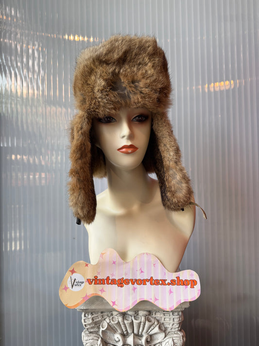 Tan Fur Ushanka / Trapper Hat