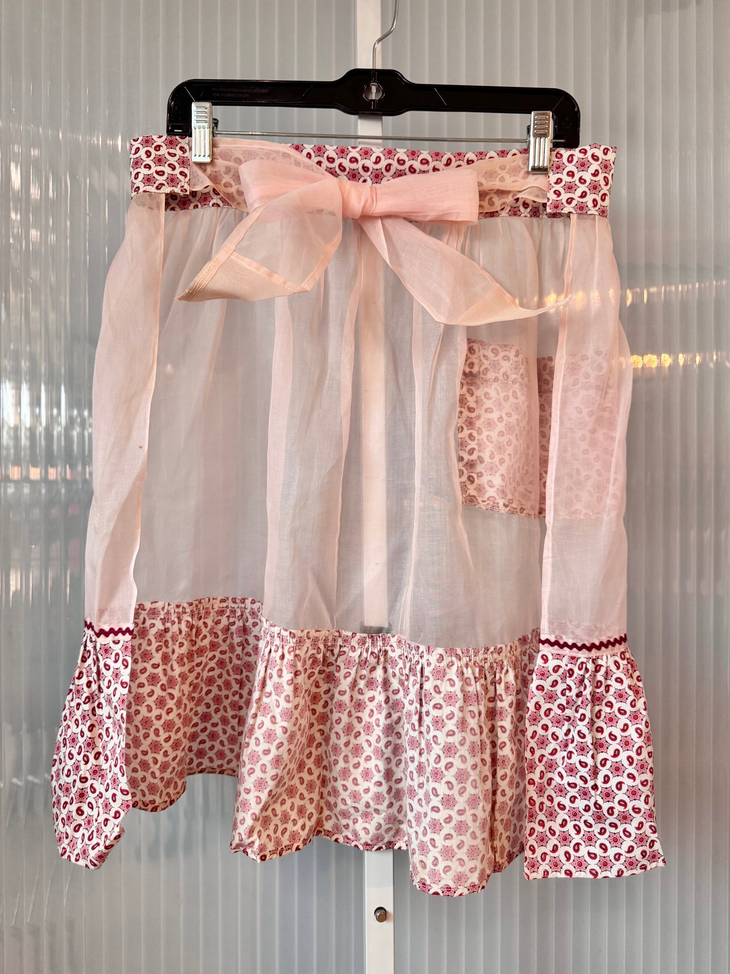 Pink Paisley Sheer Apron