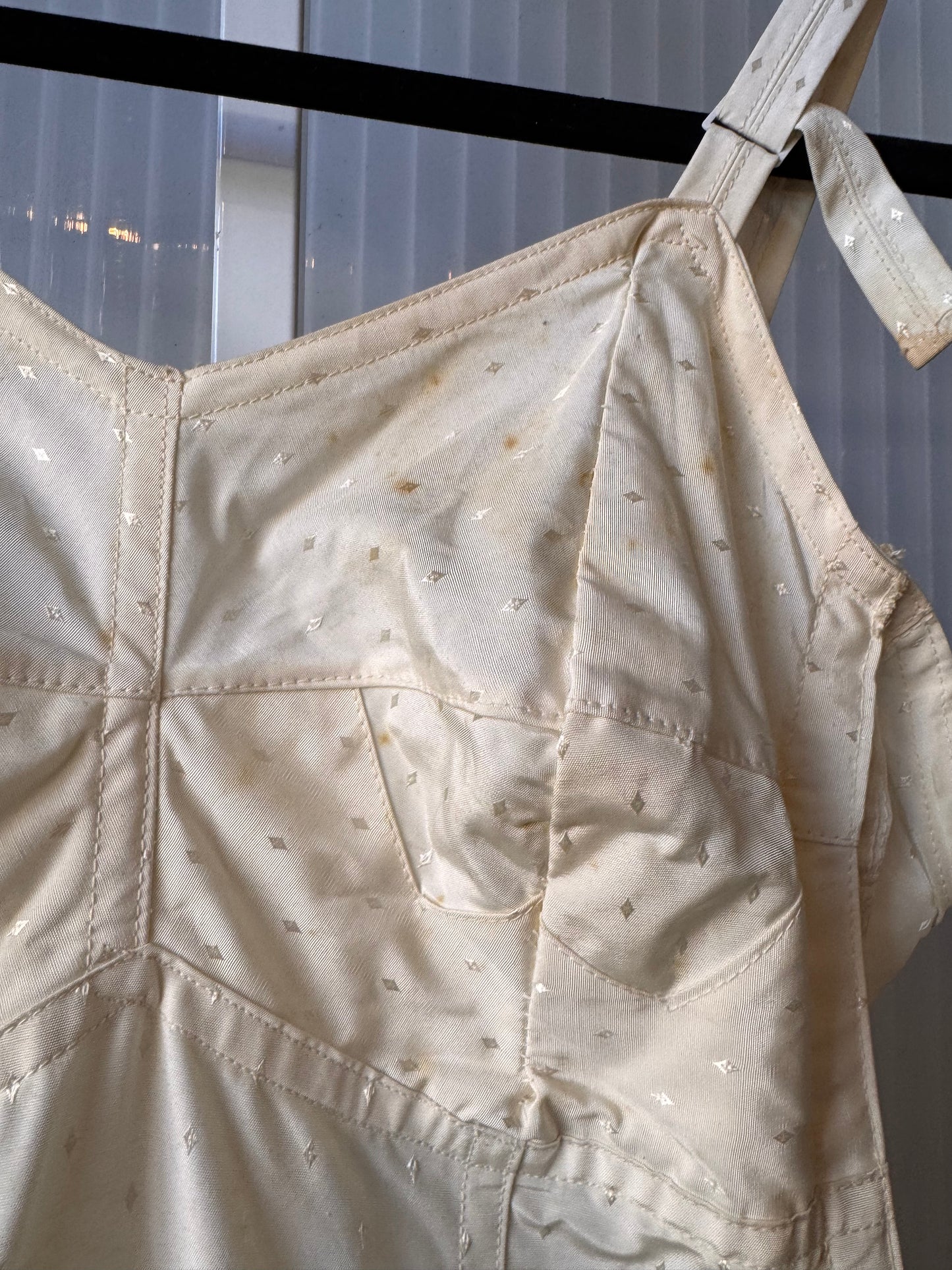 1950s Off White Corselette Girdle