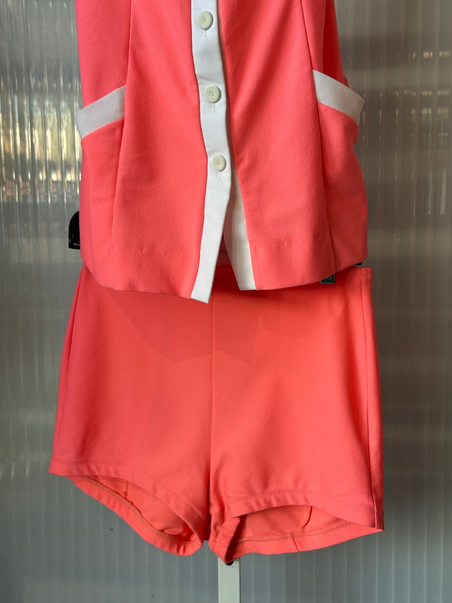 1960s DeWeese Design Coral Pink 2-Piece Swimsuit