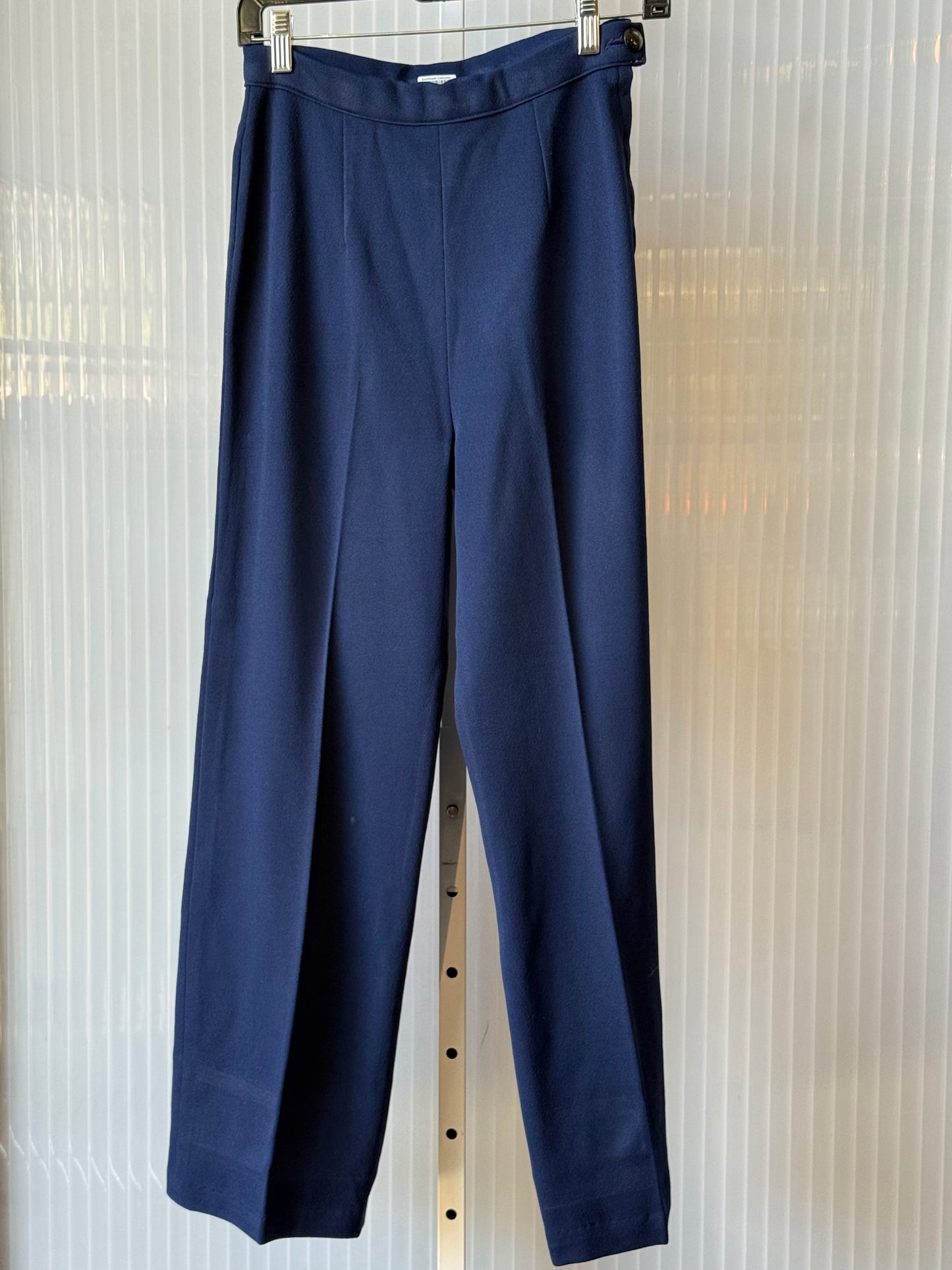 1970s Dark Blue Jacket & Pants Leisure Suit Set