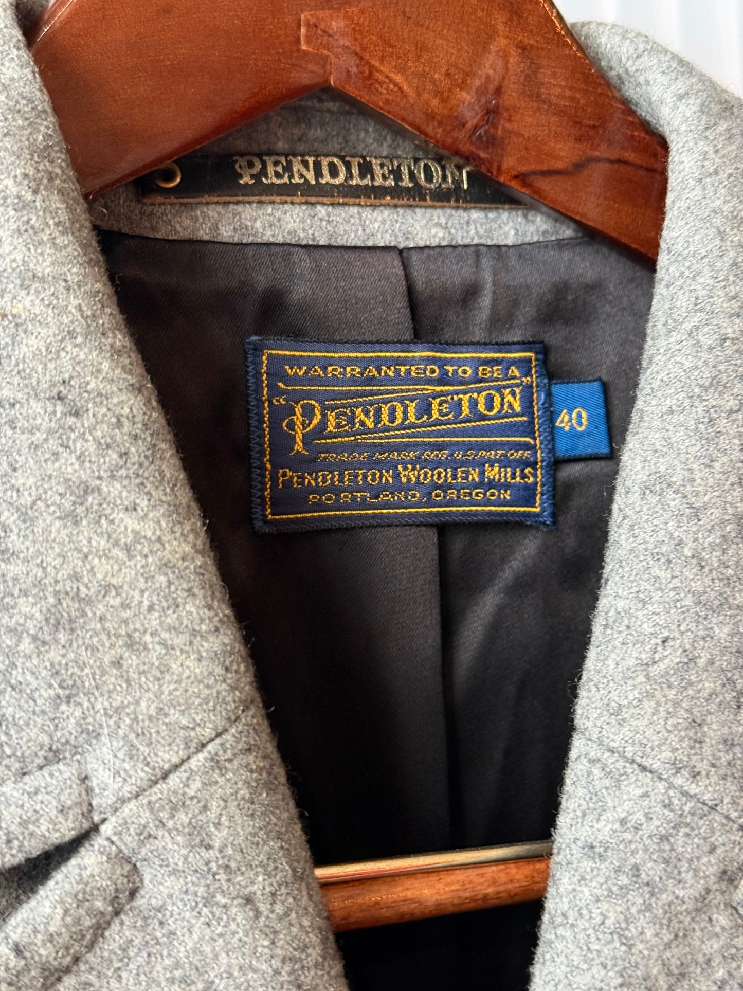 Grey Pendleton Wool Jacket w/ Lots of Pockets