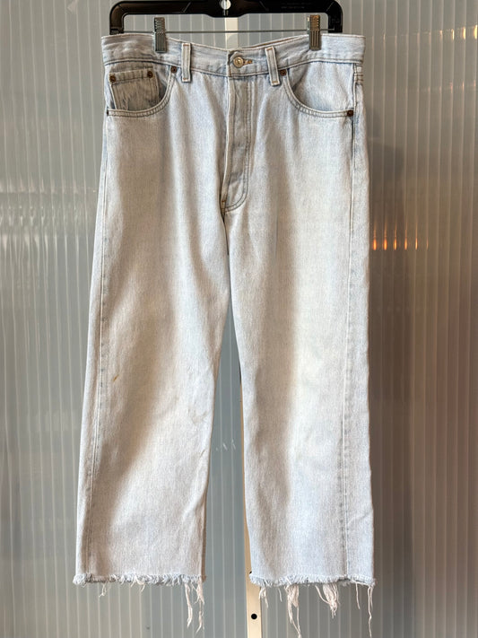 Levi’s 501 Frayed Light Wash Blue Denim Jeans