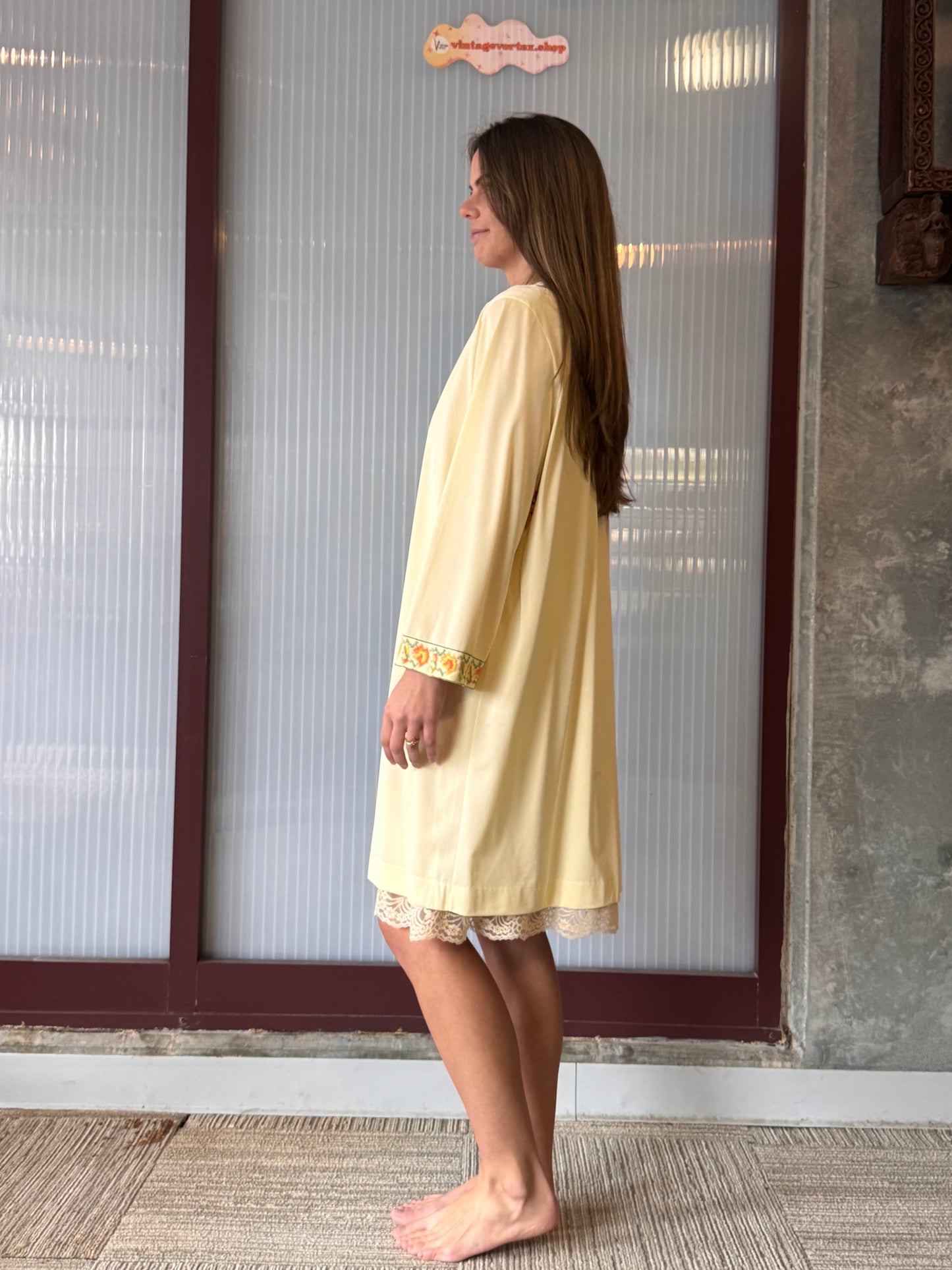1960s Gossard Artemis Yellow Nightgown
