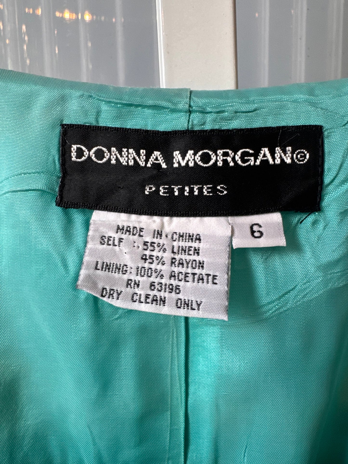 1990s Blue & Green Top & Skirt Suit Set