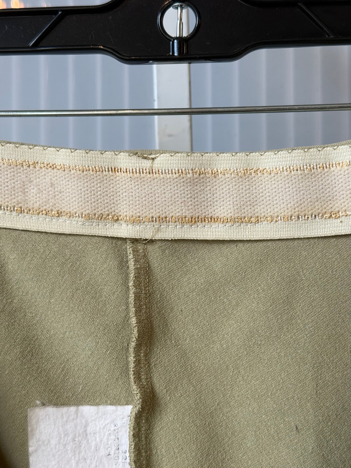 Olive Green Riding Breeches Pants w/ Suede Patches