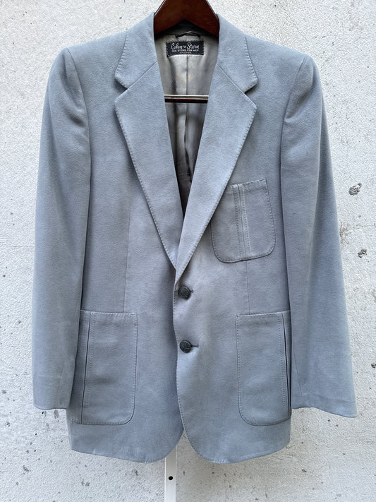 1970s Lanvin Grey Suede Suit Jacket