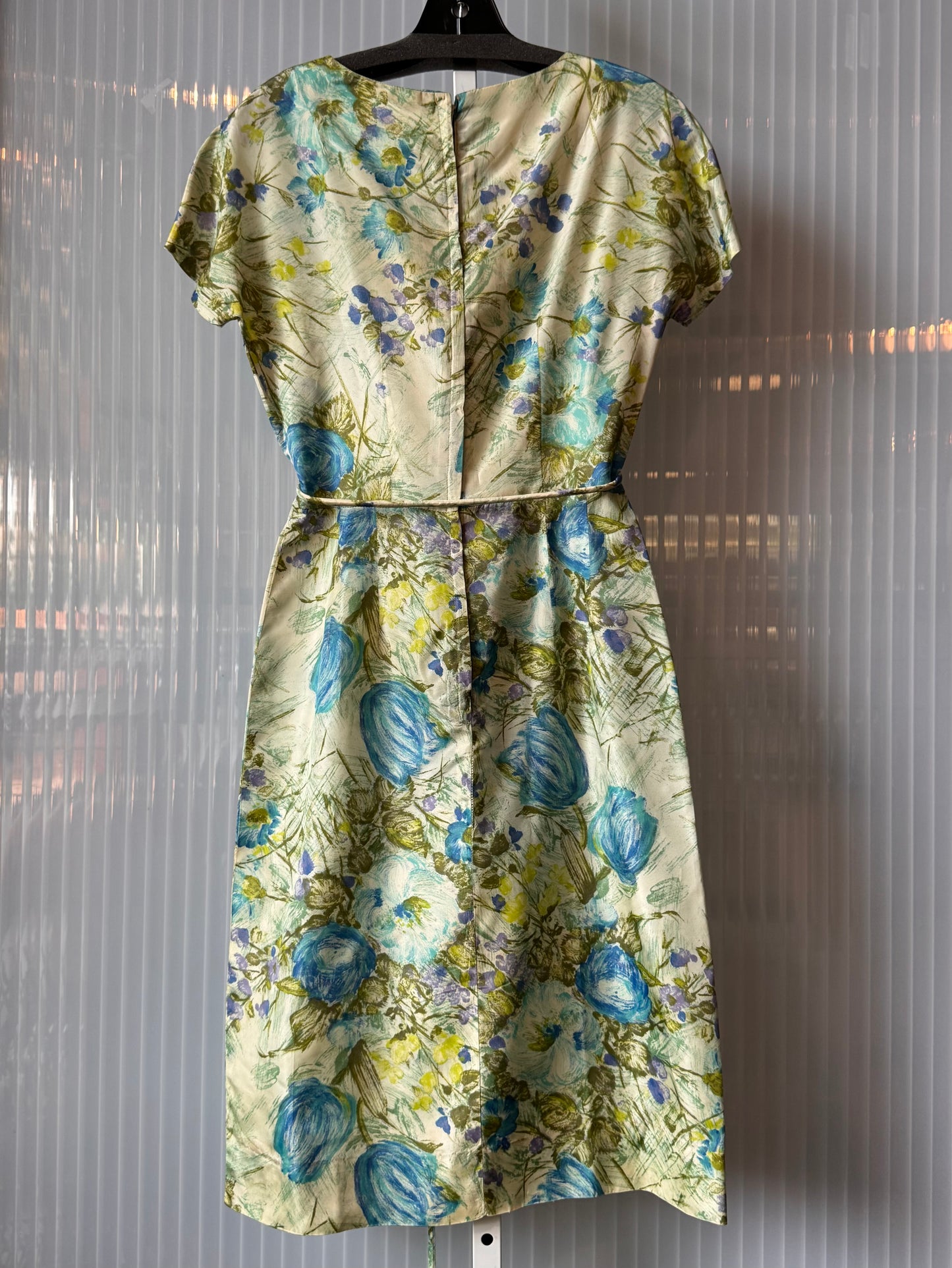 1940s? Green & Blue Floral Dress & Jacket Set
