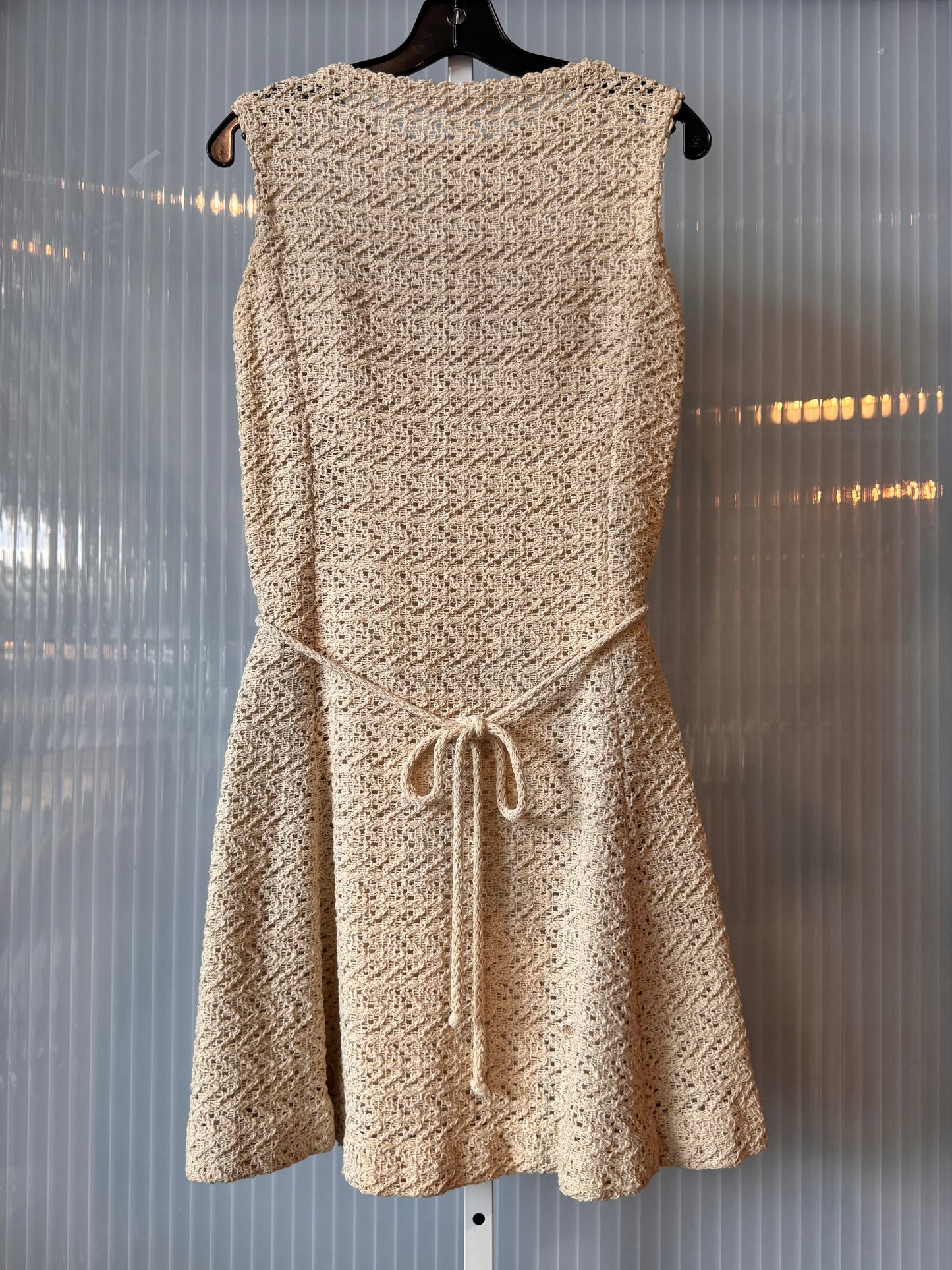 1970s Cream Crochet  Dress