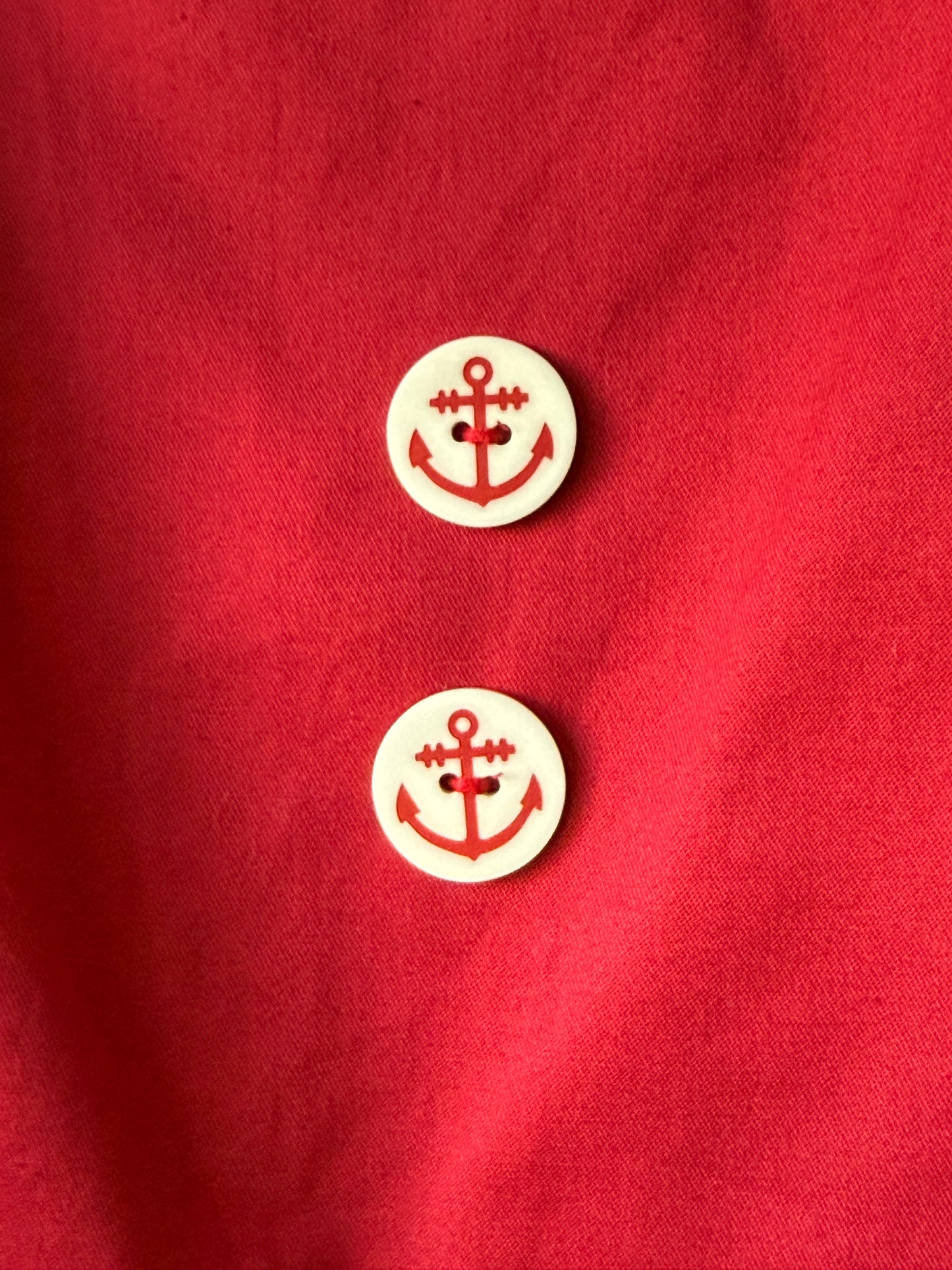 1960s Red & White Nautical Deadstock One-Piece Swimsuit