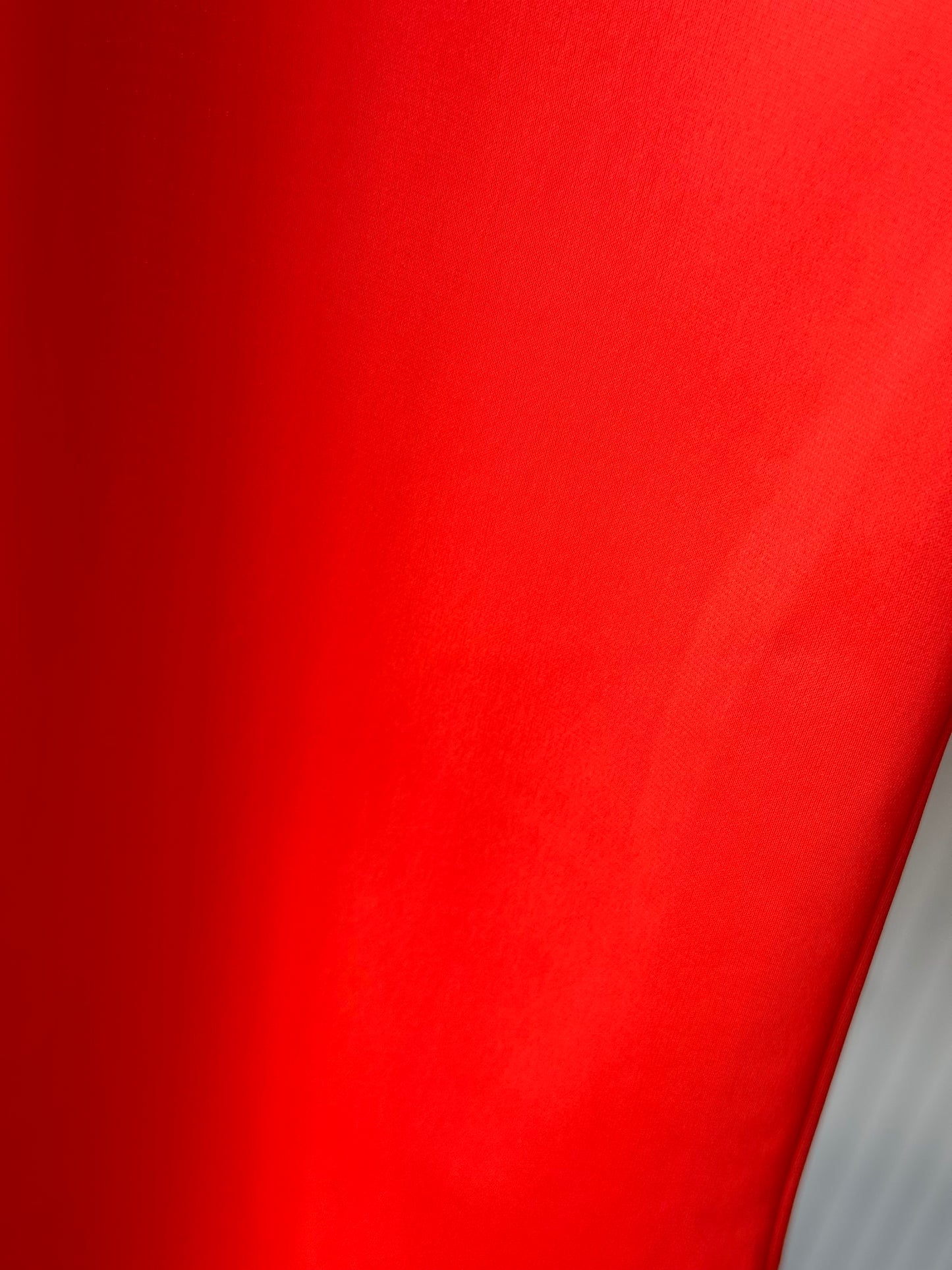 1970s Red-Orange 2-Piece Pajama Set with Embroidered Yoke