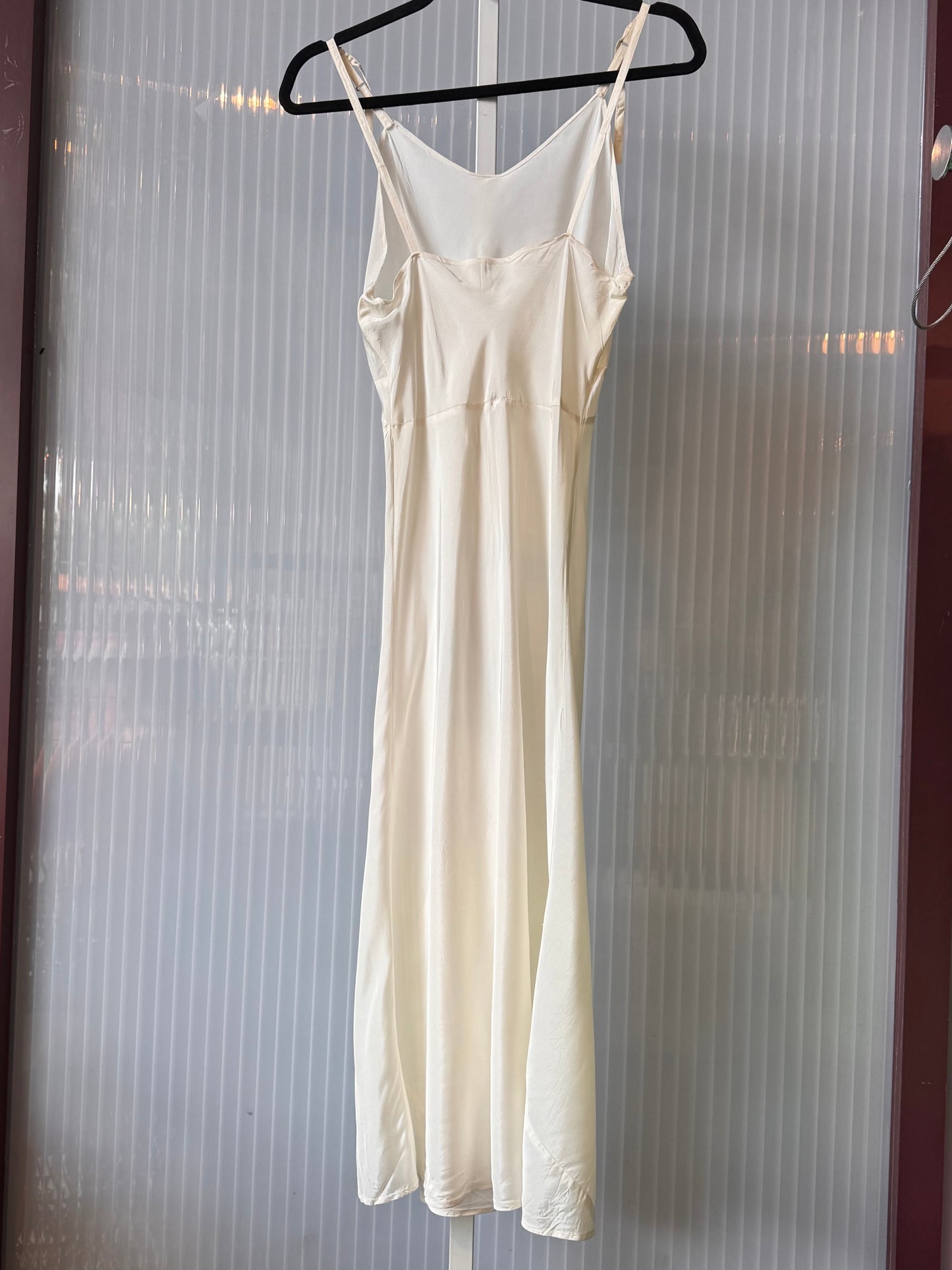 1930s Off-White Long Slip Dress