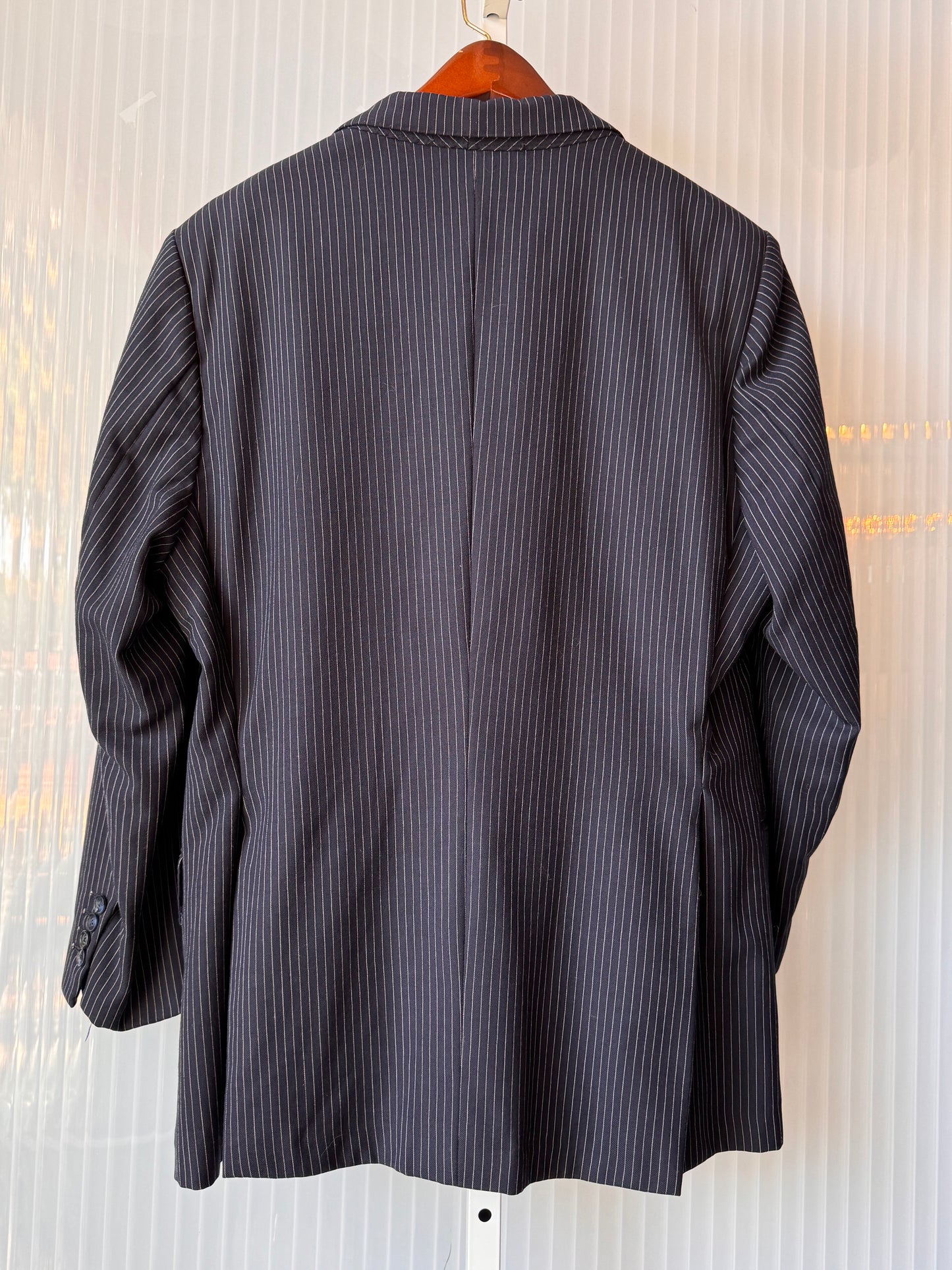 1980s Navy Pinstripe Blazer