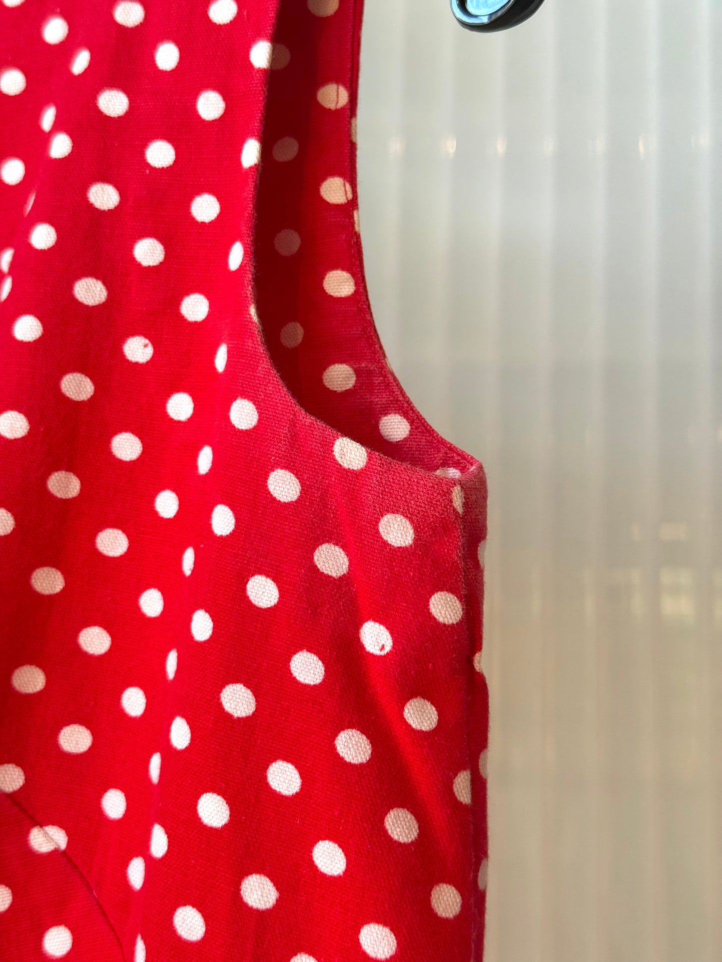 1970s Red Tank & Skirt Set w/ White Polka Dots