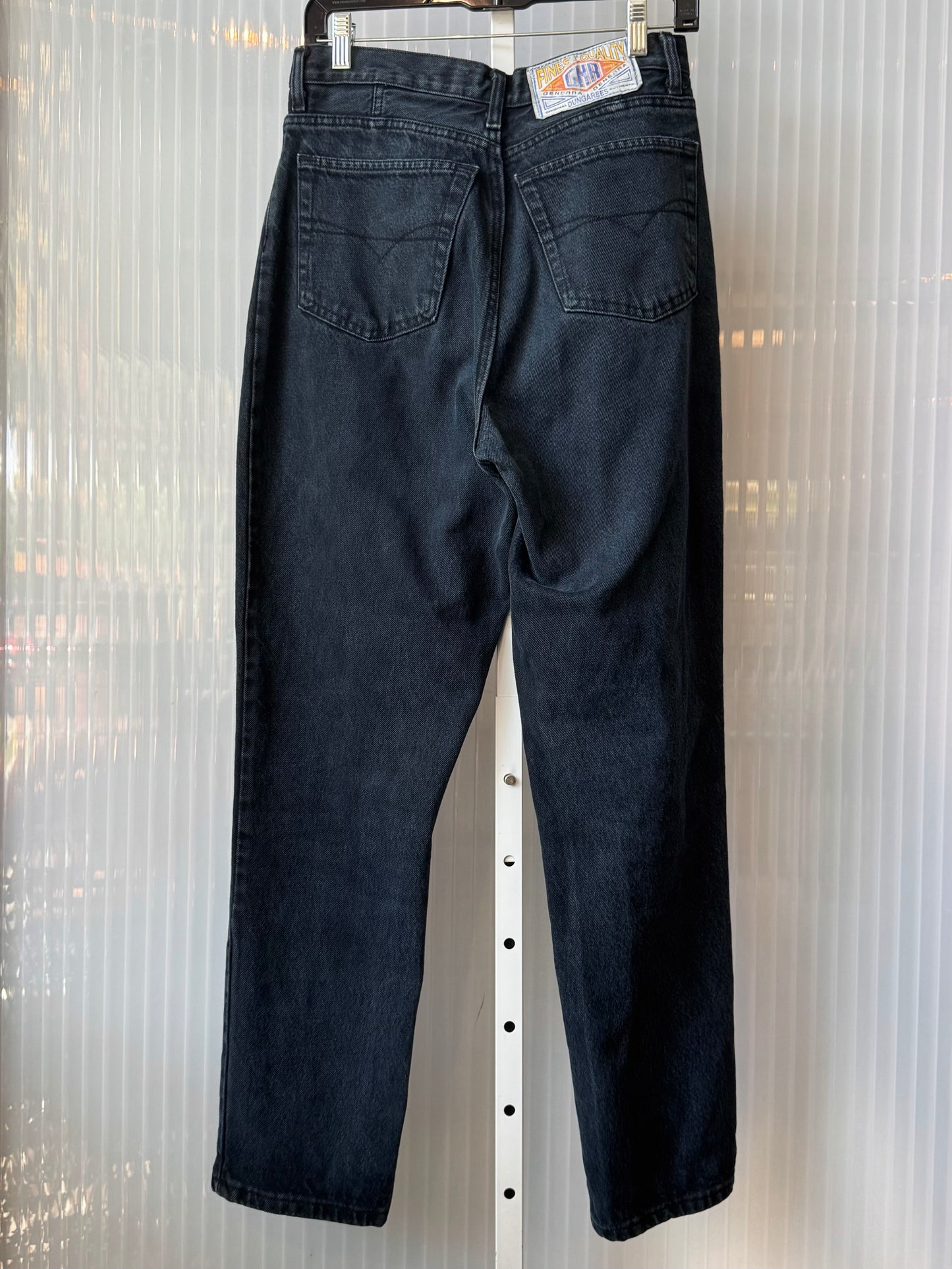 1980s Dark Blue Dungarees Jeans