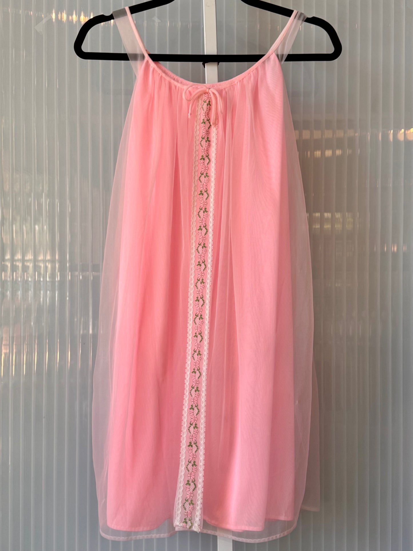 1960s Pink Babydoll Nightgown