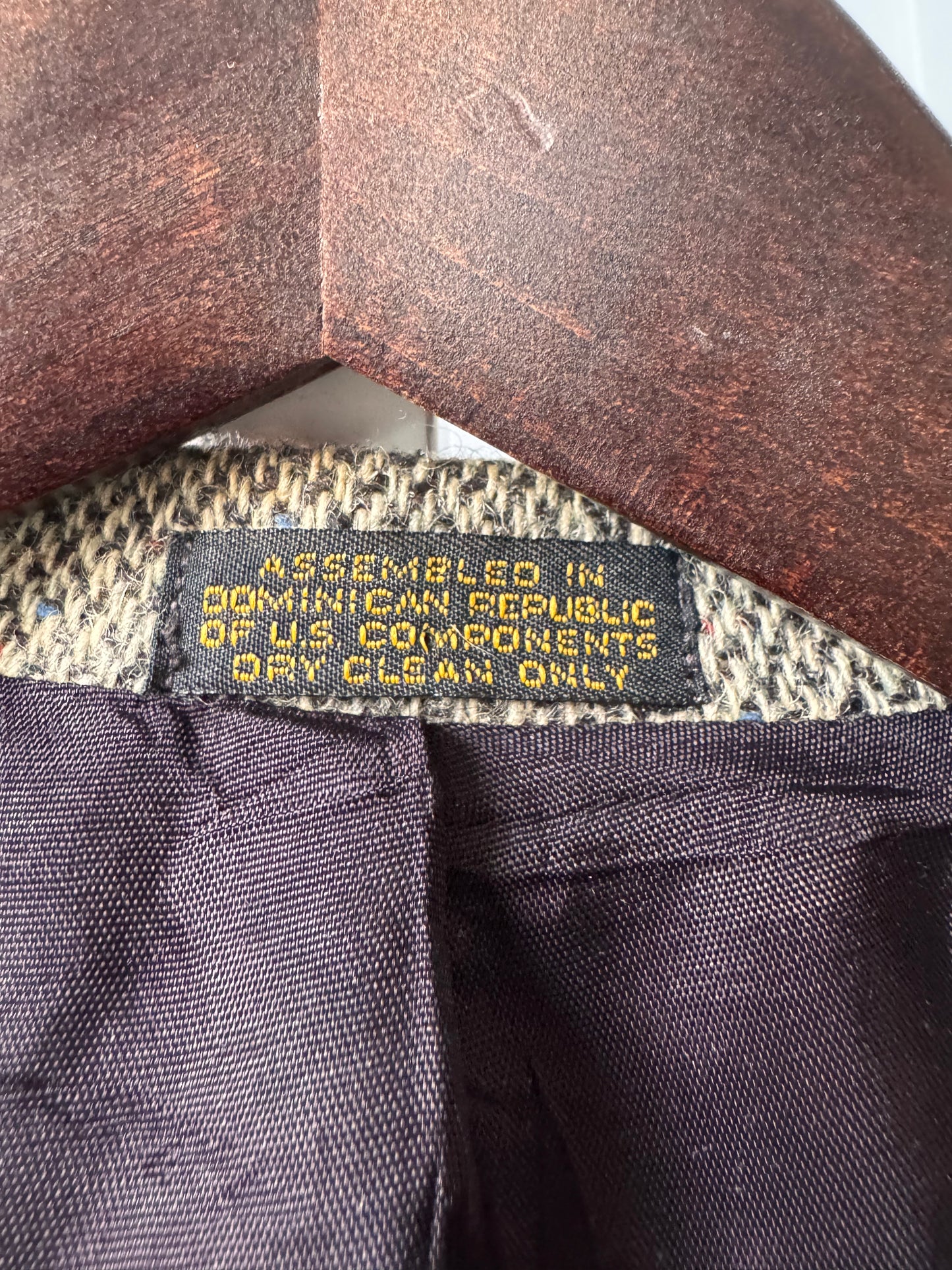 Western Style Grey Speckled Tweed Blazer